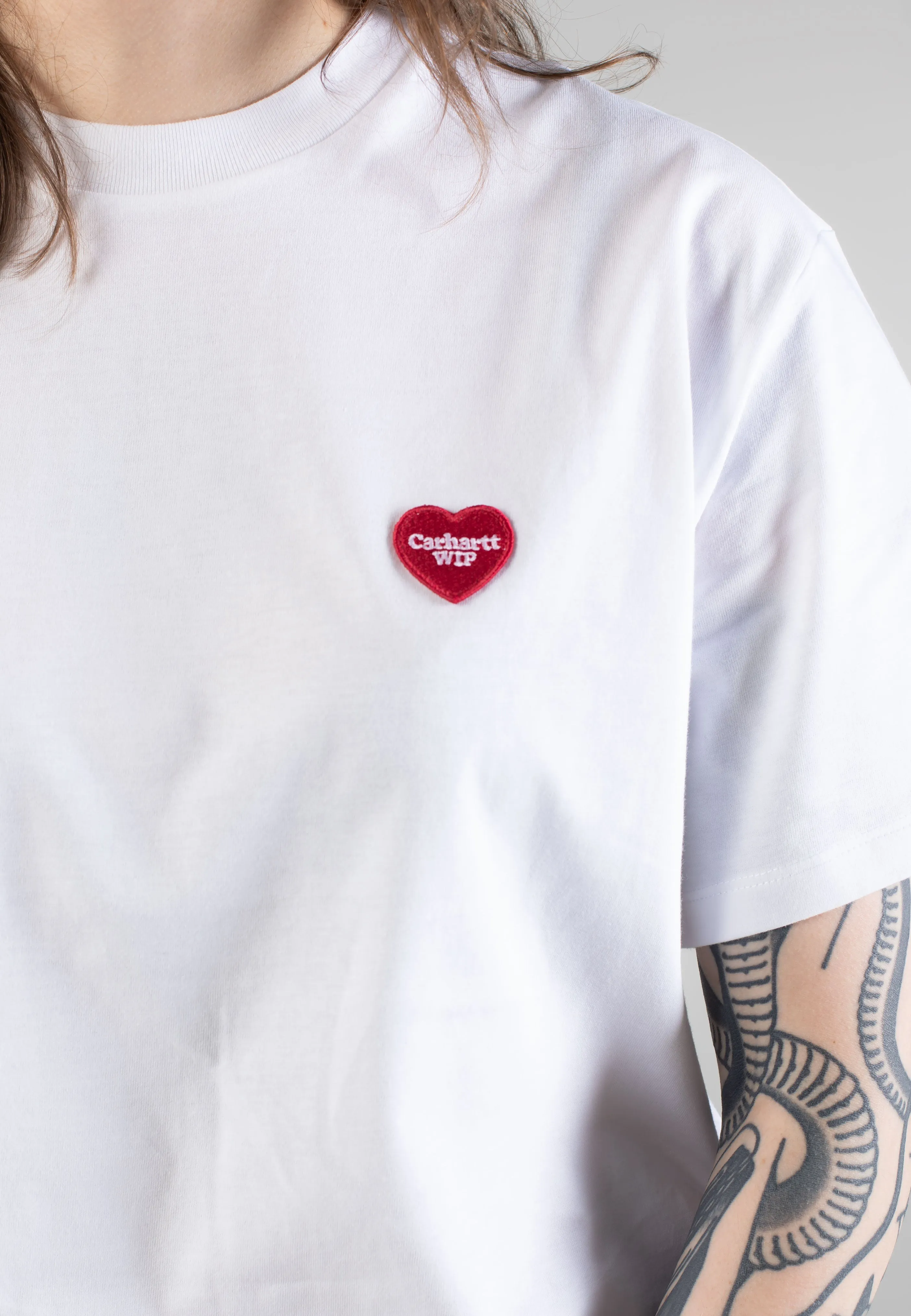 Unisex style Carhartt WIP - W' Heart II Hartt White - T-Shirt