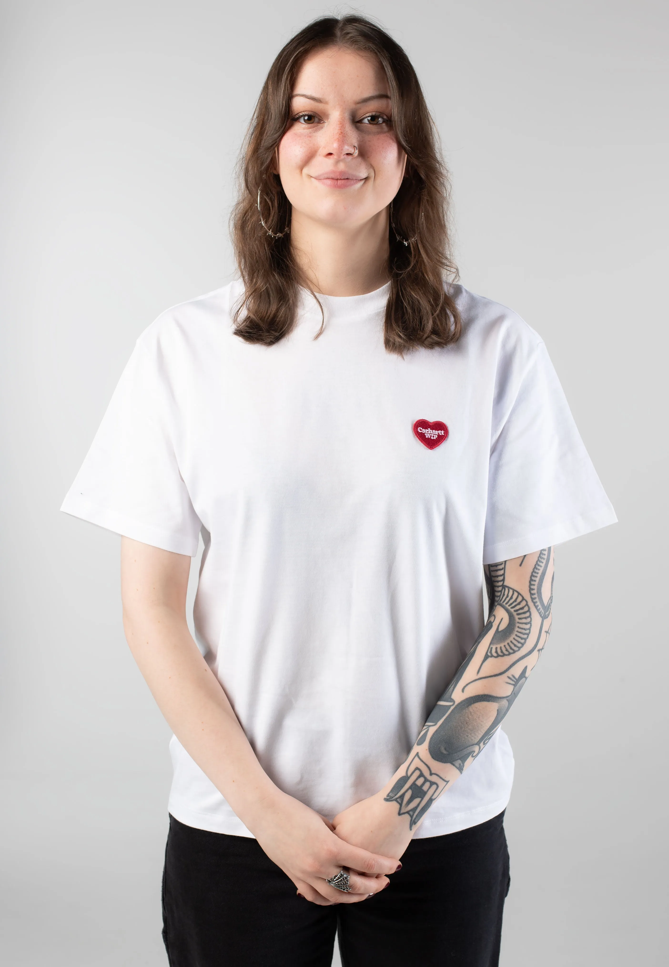 Carhartt WIP - W' Heart II Hartt White - T-Shirt Feminine Appeal