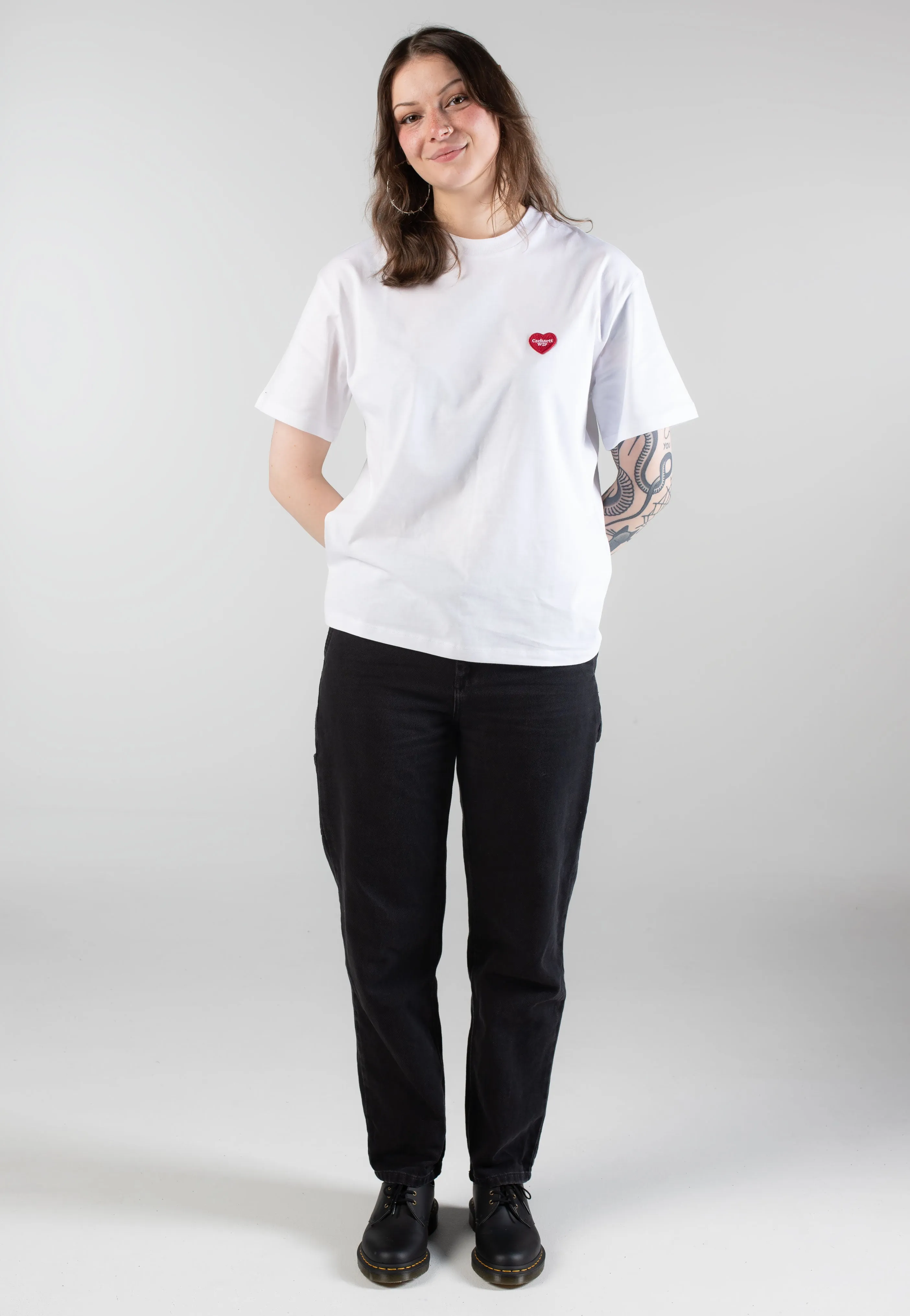 Unisex style Carhartt WIP - W' Heart II Hartt White - T-Shirt