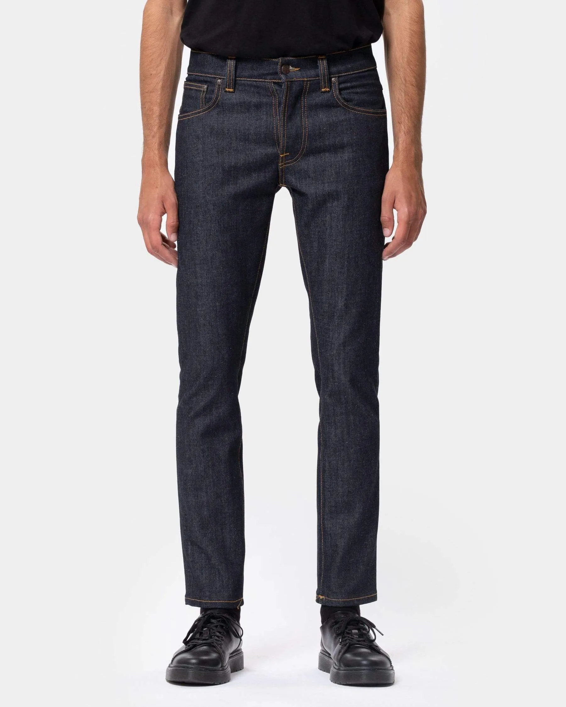 Nudie Grim Tim Slim Straight Mens Jeans - Dry True Navy | Nudie Jeans Jeans | JEANSTORE