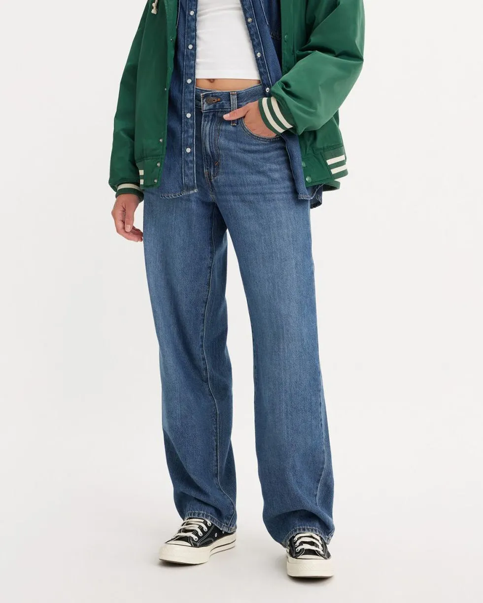 Levi's Womens Baggy Dad Loose Fit Lightweight Jeans - Blue Utopia | Levi's Jeans | JEANSTORE