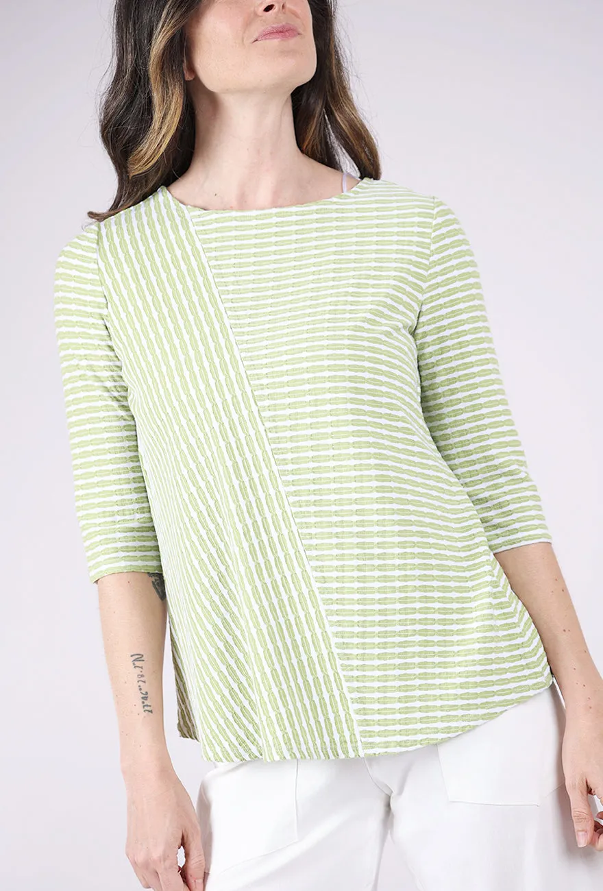 Uptown Stripe City Top, Leaf Travel Fresh