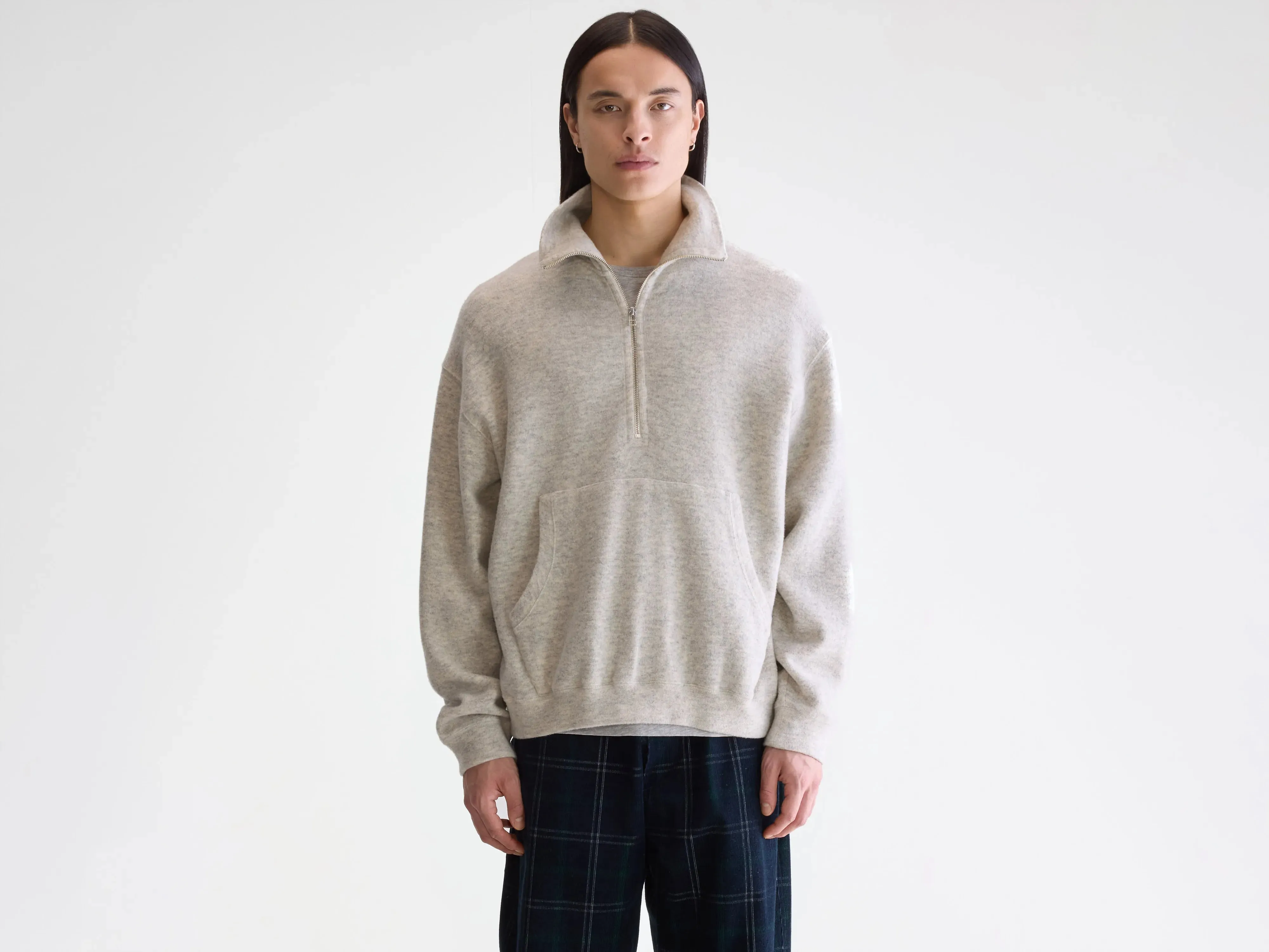 Mabro zipped-collar sweatshirt (252 / M / COMBO C) Geometric Print Travel Active