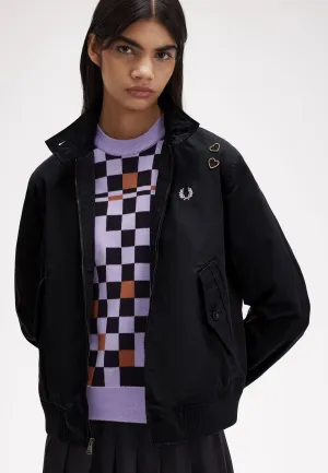 Relaxed Motion Fred Perry x Amy Winehouse - Zip Through Satin Black - Jacket