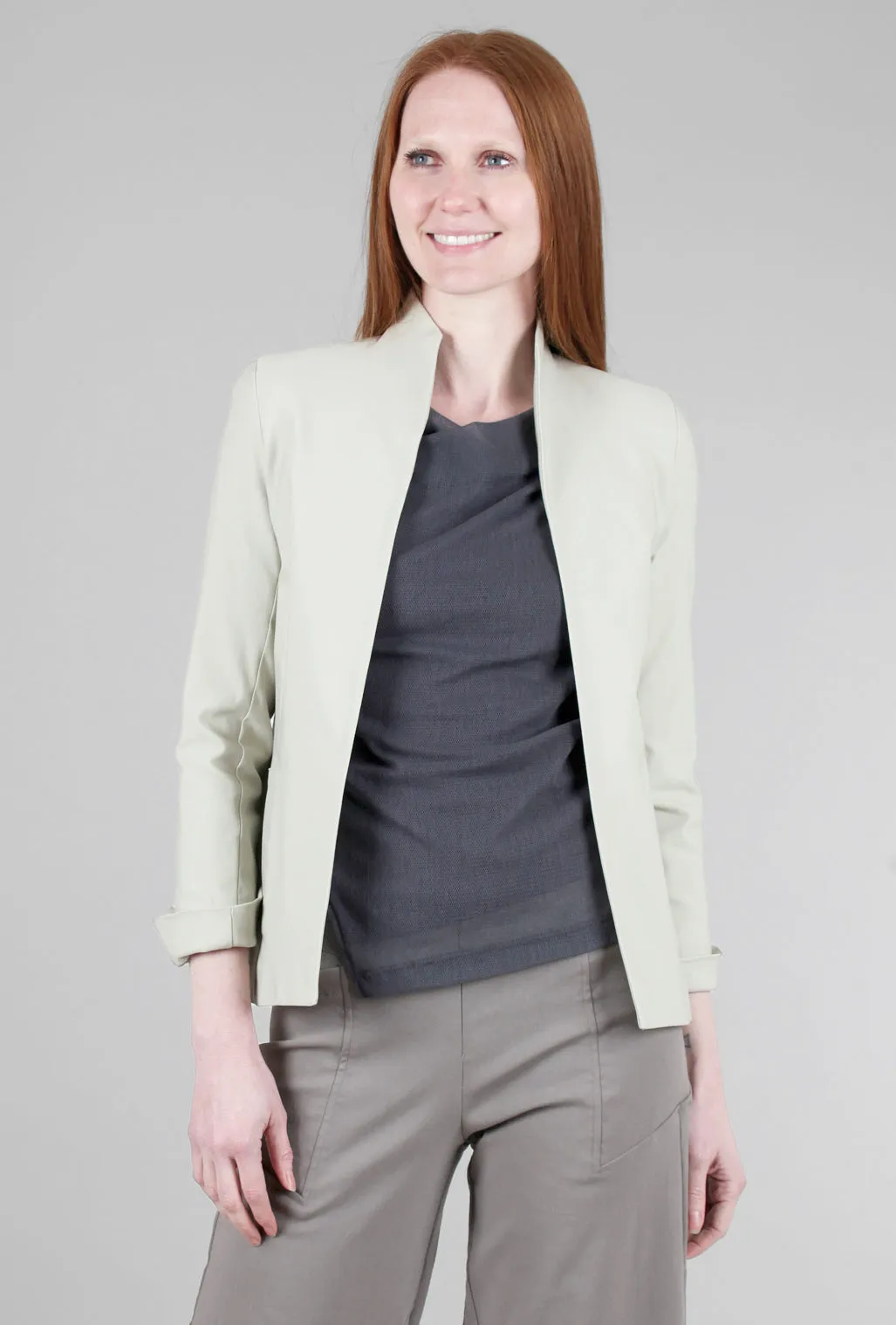 stand neck Breathable Lining Design Shaped Jacket, Sand