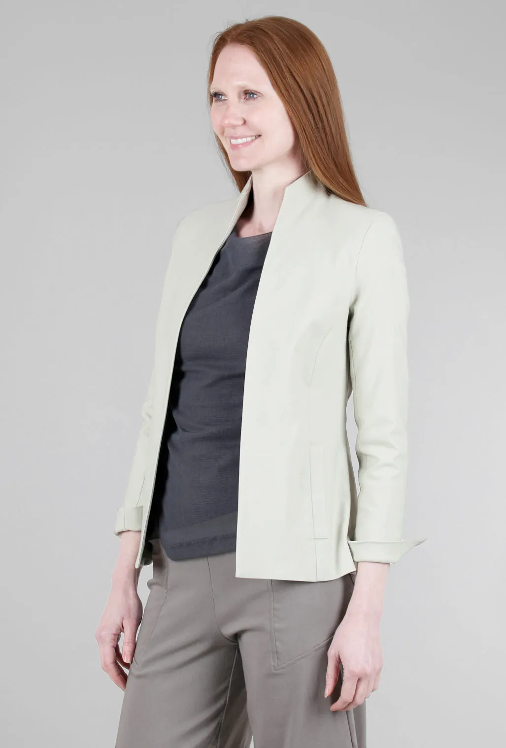 Urban Sleek Look Shaped Jacket, Sand