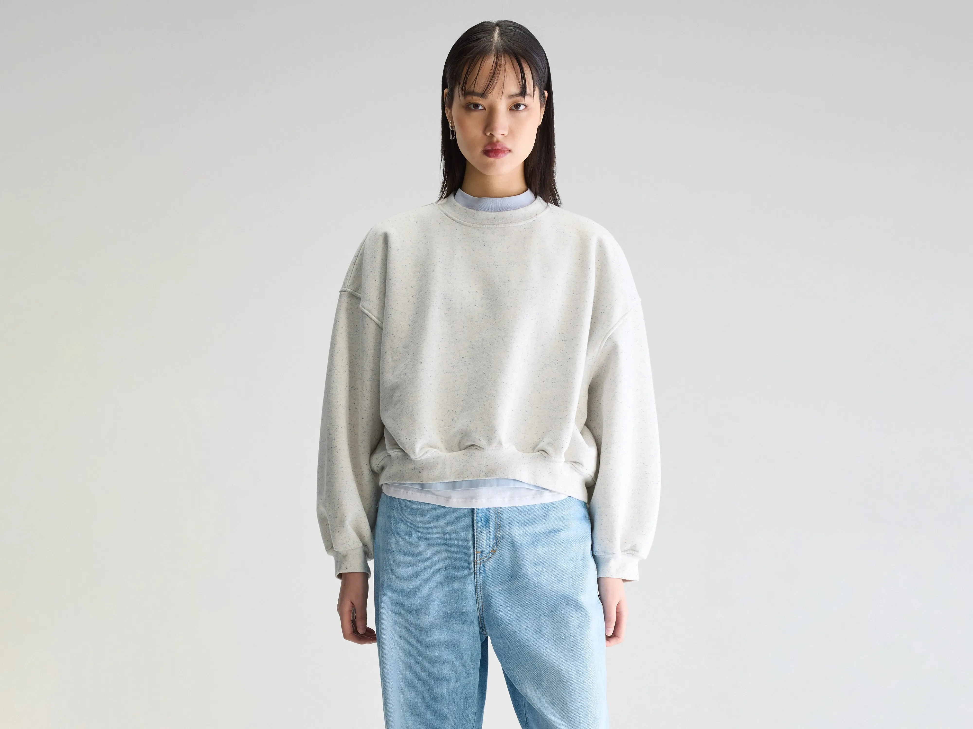 Sports Wear Anti Odor Fancy cropped crewneck sweatshirt (251 / W / COMBO A)