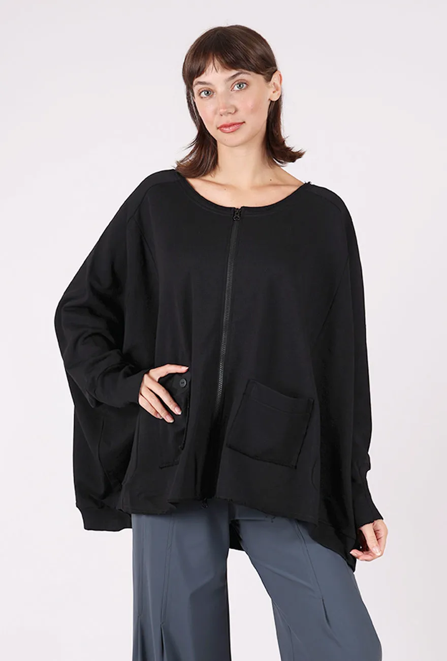 Rugged Wear Winter Wear Wide Long Jacket, Black