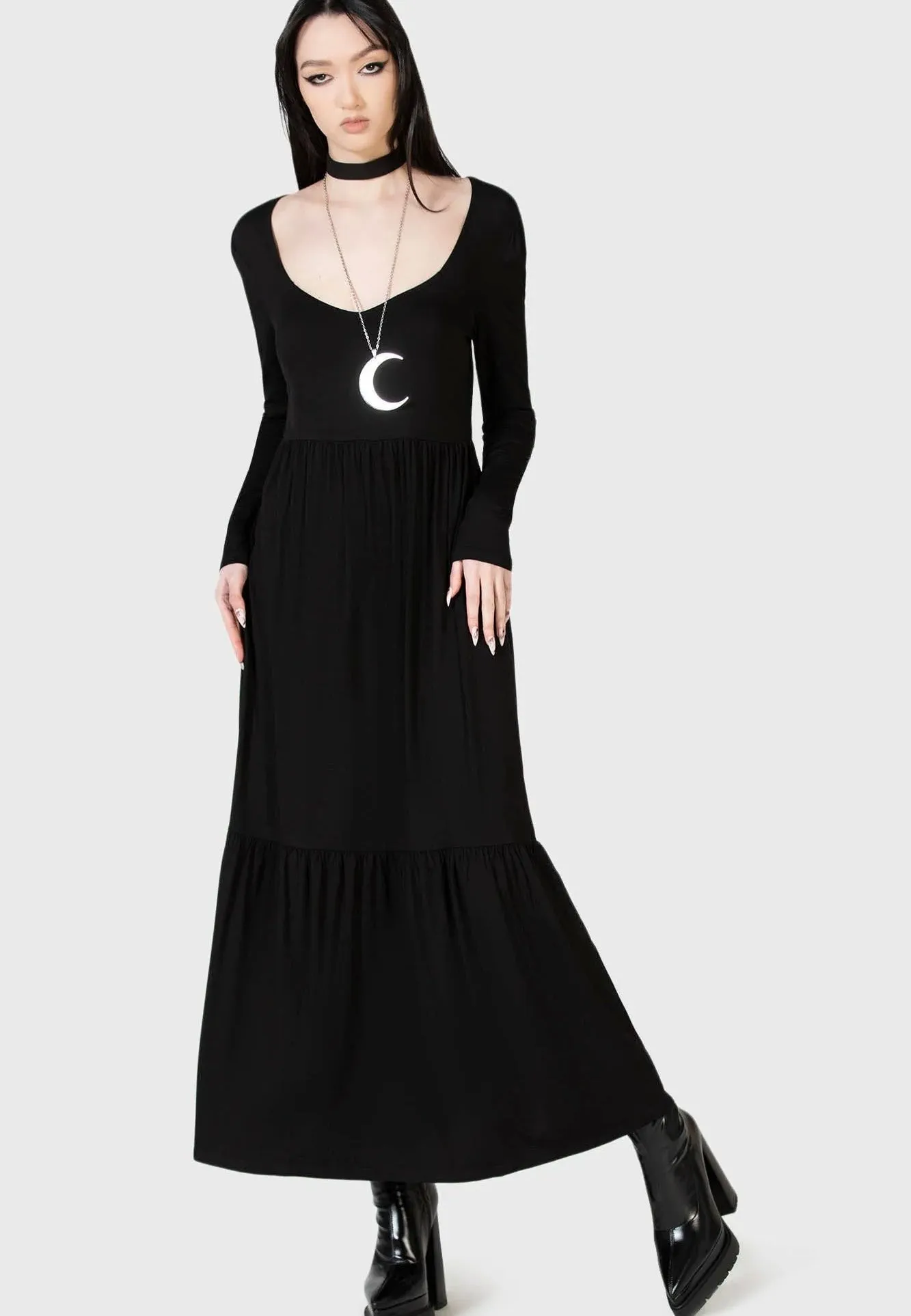 UV Protection Killstar - Eris Maxi Black - Dress