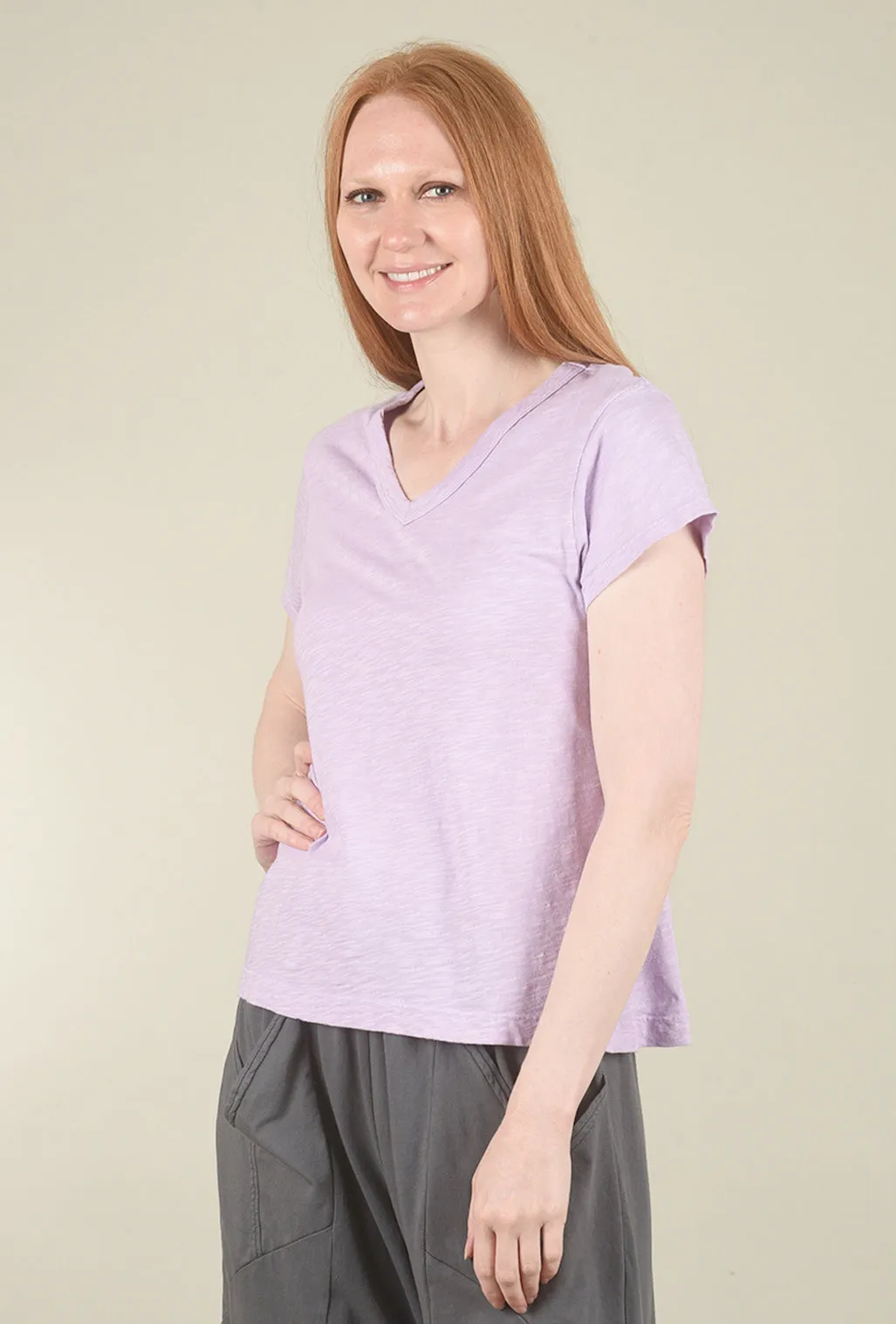 V-Neck Baby Baby Tee, Mulberry V - neck