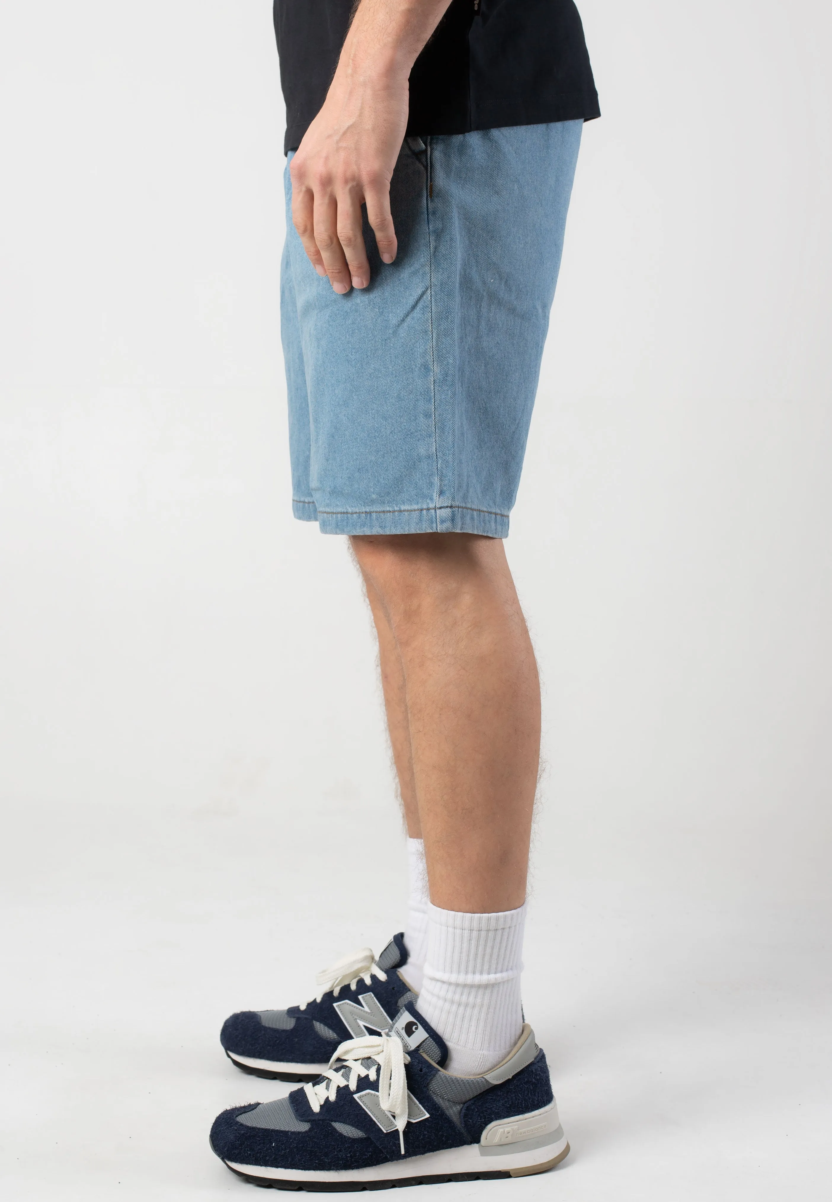 Vans - Authentic Chino Loose Pleated Stonewash/Blue - Shorts Multi - functional