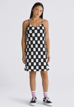 Satin-Edge Gradient Shade Vans - Benton Checker Cami Black/Marshmallow - Dress