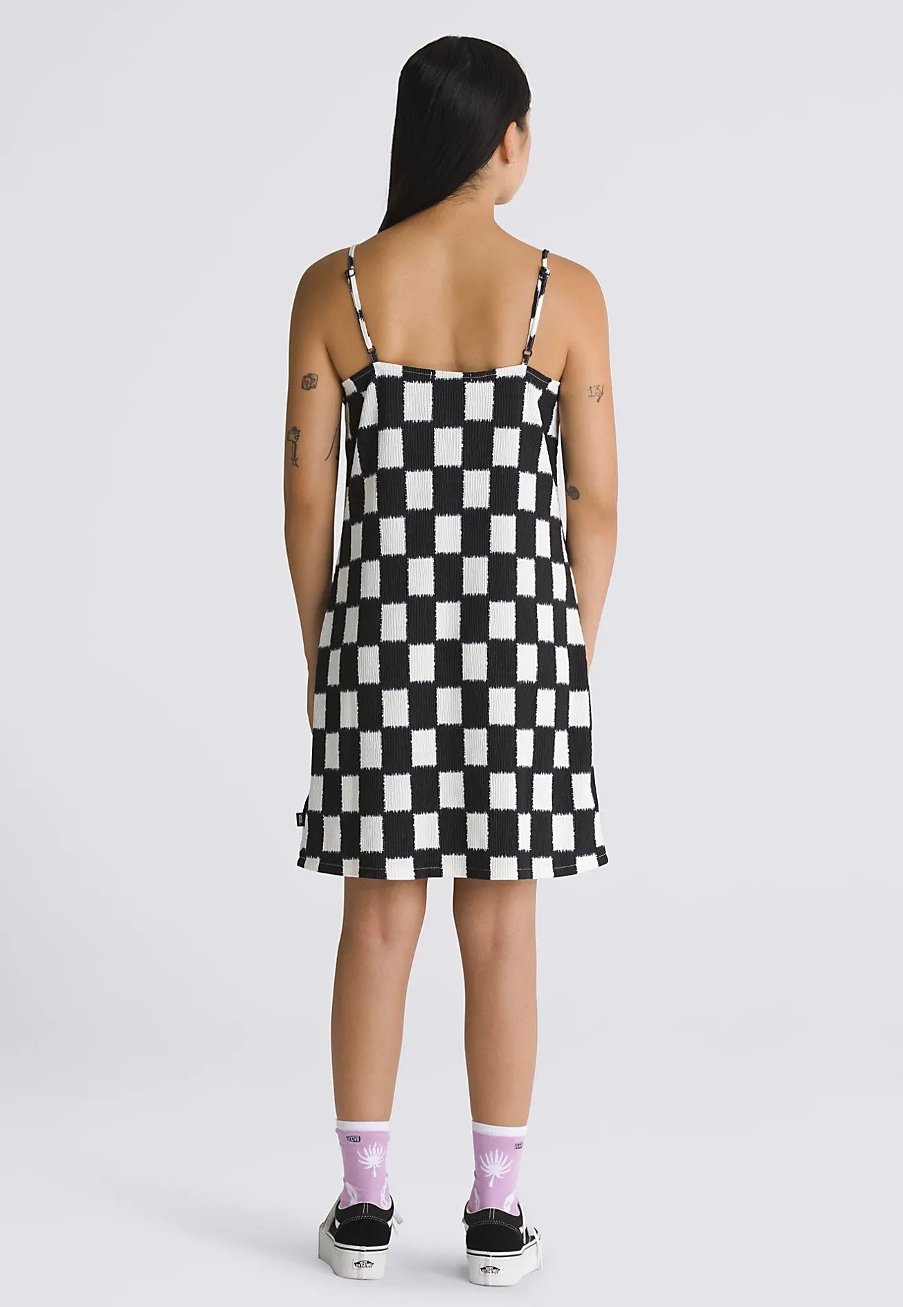 Vans - Benton Checker Cami Black/Marshmallow - Dress Velvet Finish