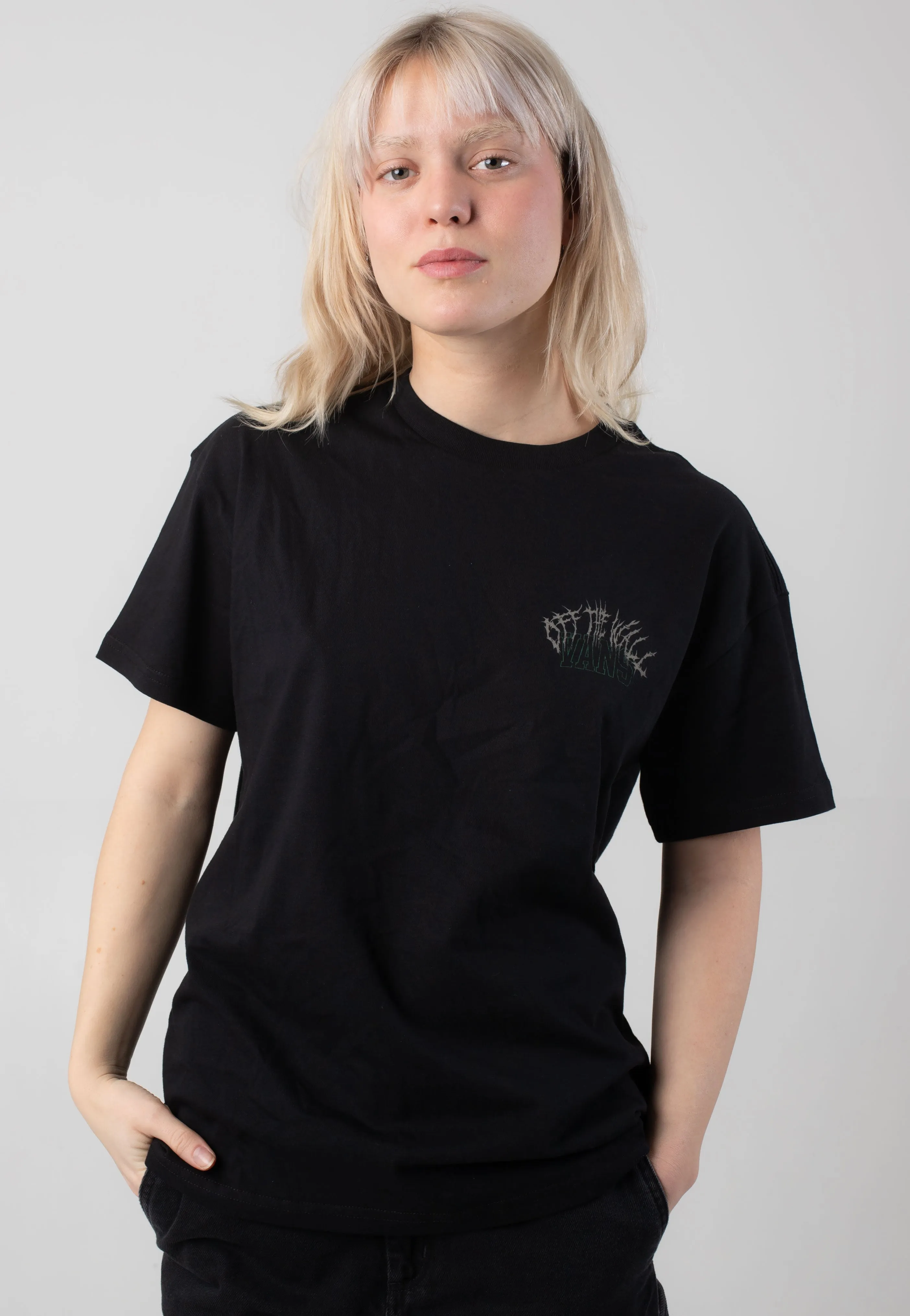 Vans - Metal University Oversized Black - T-Shirt Hip - hop - street