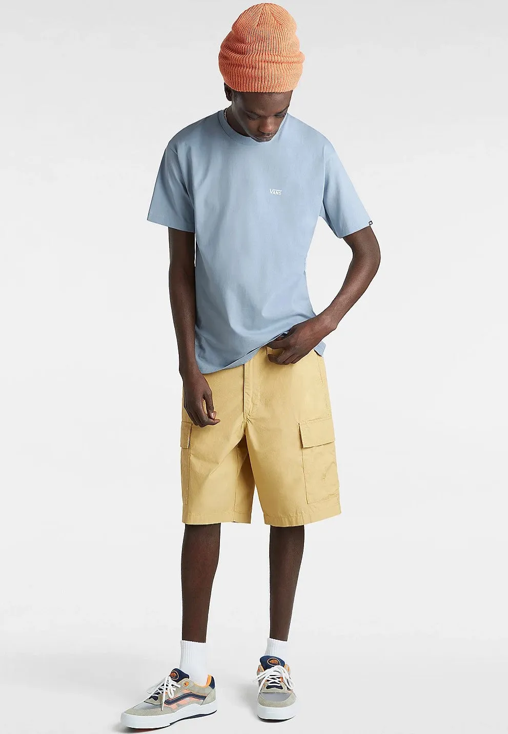 Vans - Mn Left Chest Logo Dusty Blue - T-Shirt Flare