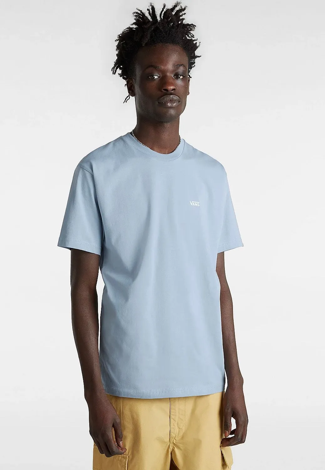 Vans - Mn Left Chest Logo Dusty Blue - T-Shirt Long sleeved warmth
