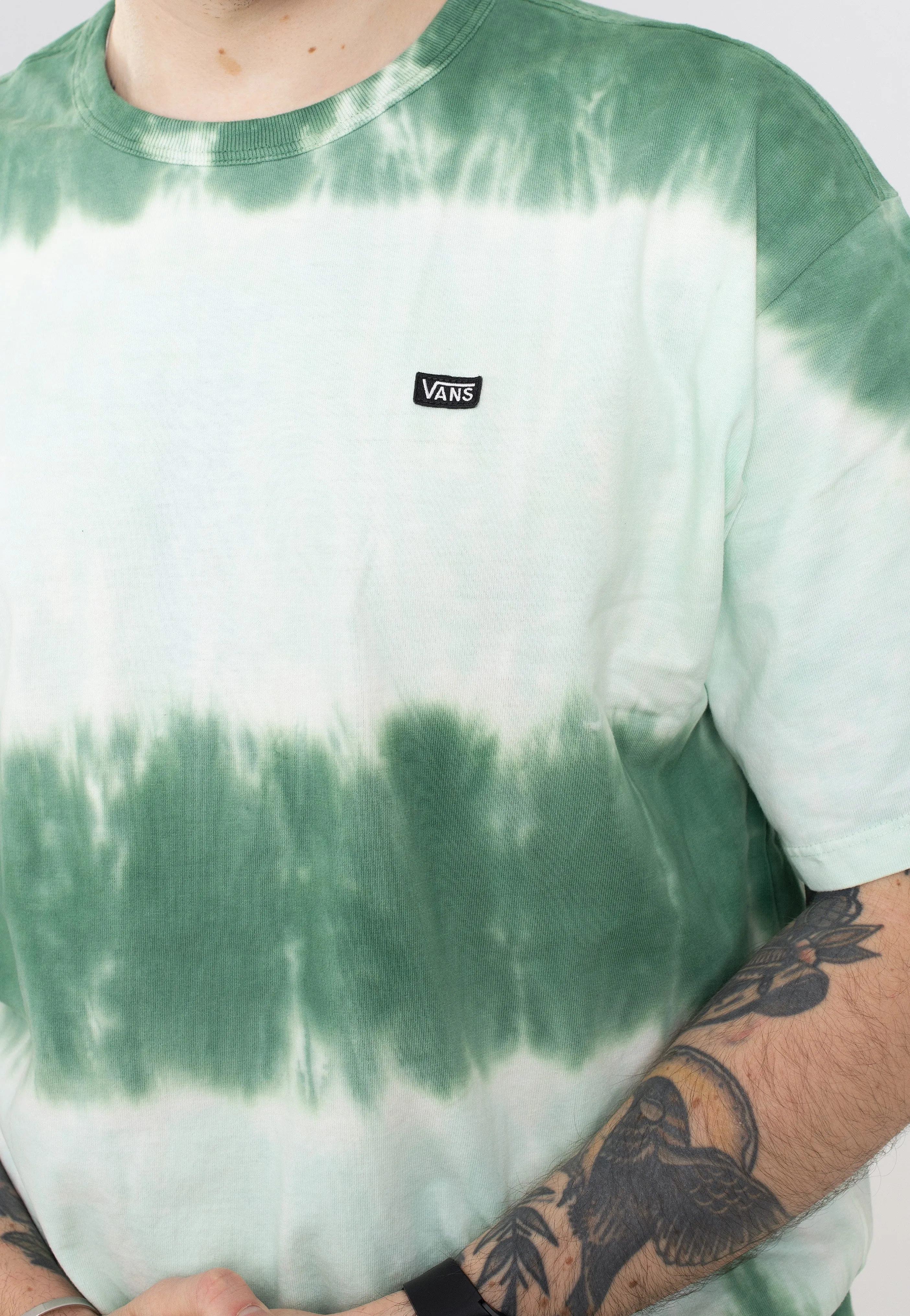 Vans - Off The Wall Stripe Tie Dye Clearly Aqua - T-Shirt Soft Luxe