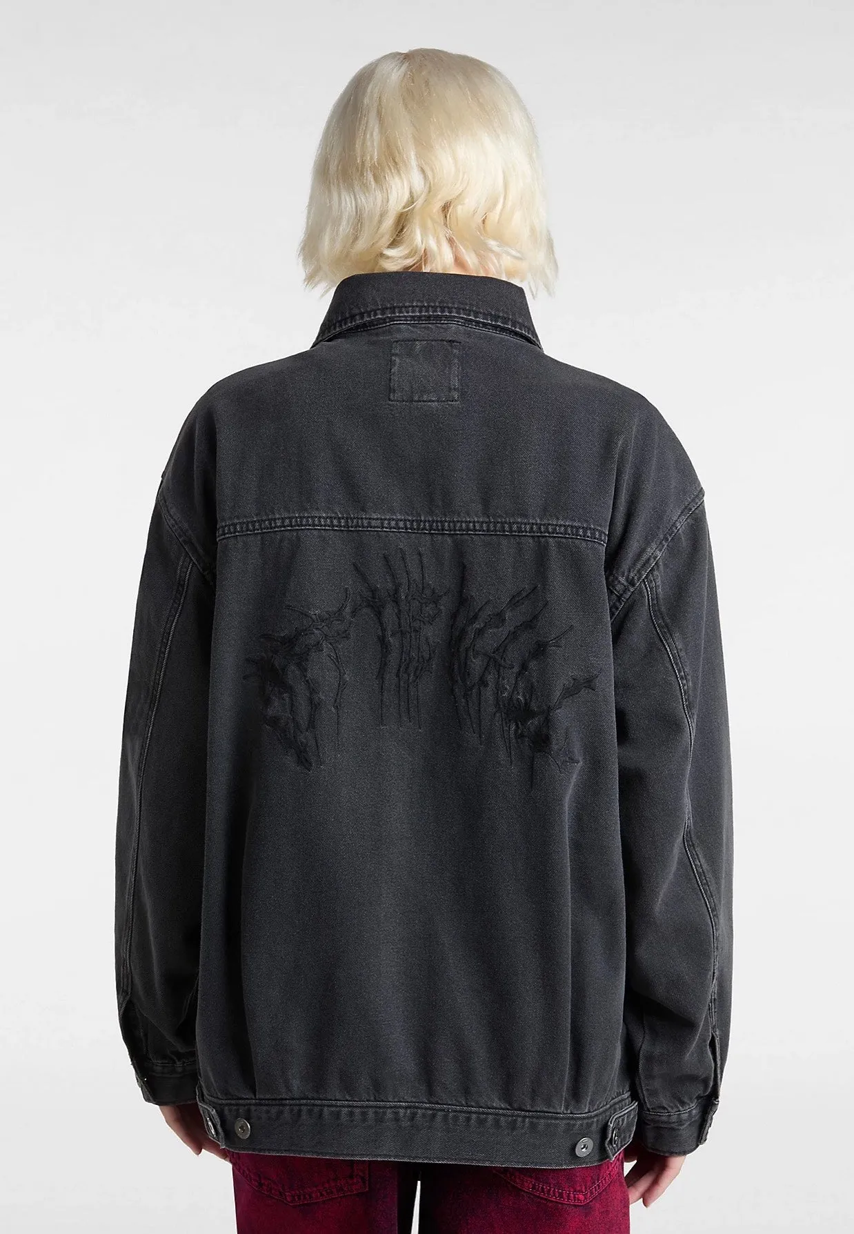 Vans - Pitstop Denim Metal Station Washed Black - Jeans Jacket Car seat cover