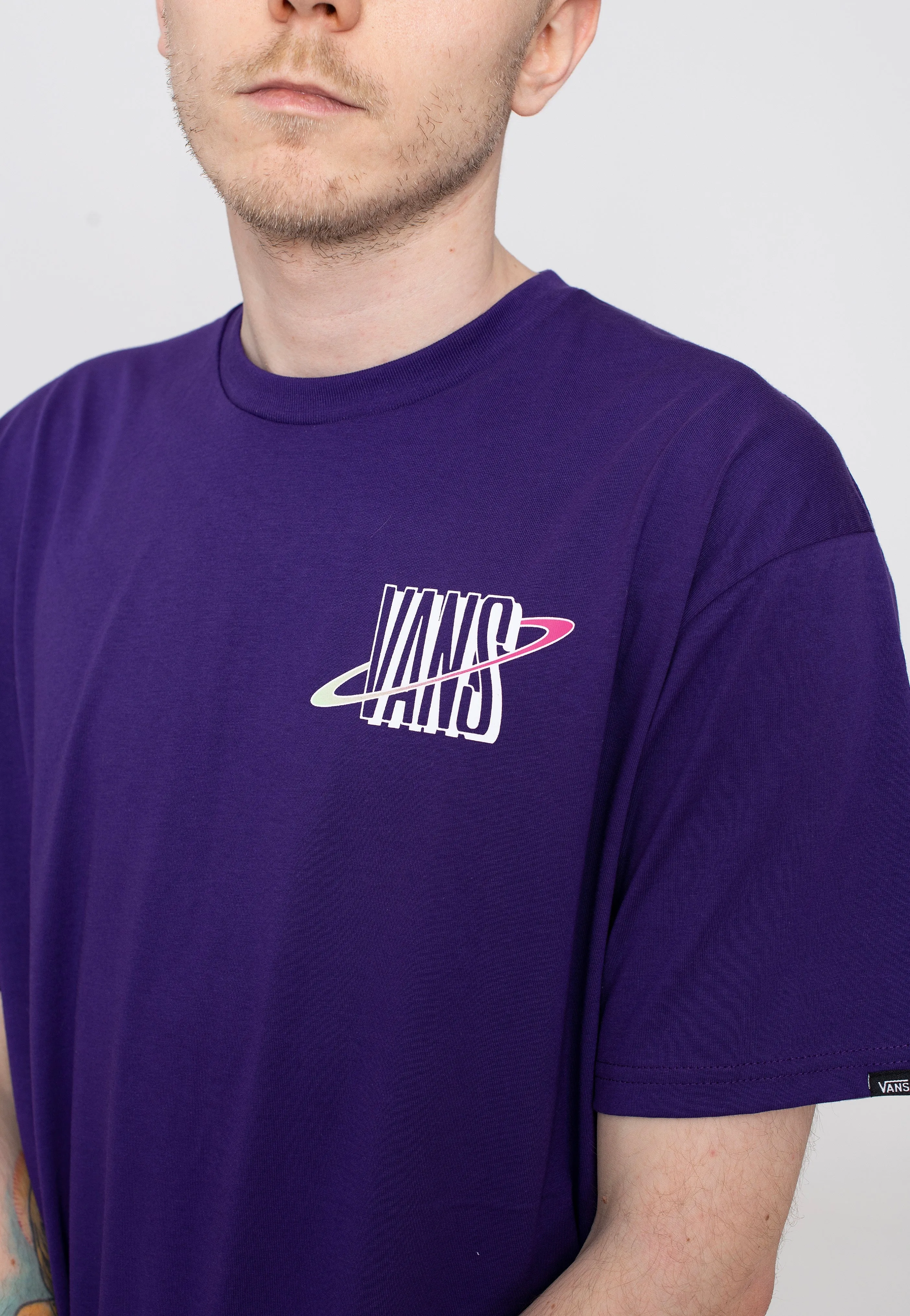 Vans - Ringed Logo Violet Indigo - T-Shirt Clean - lines - sleek