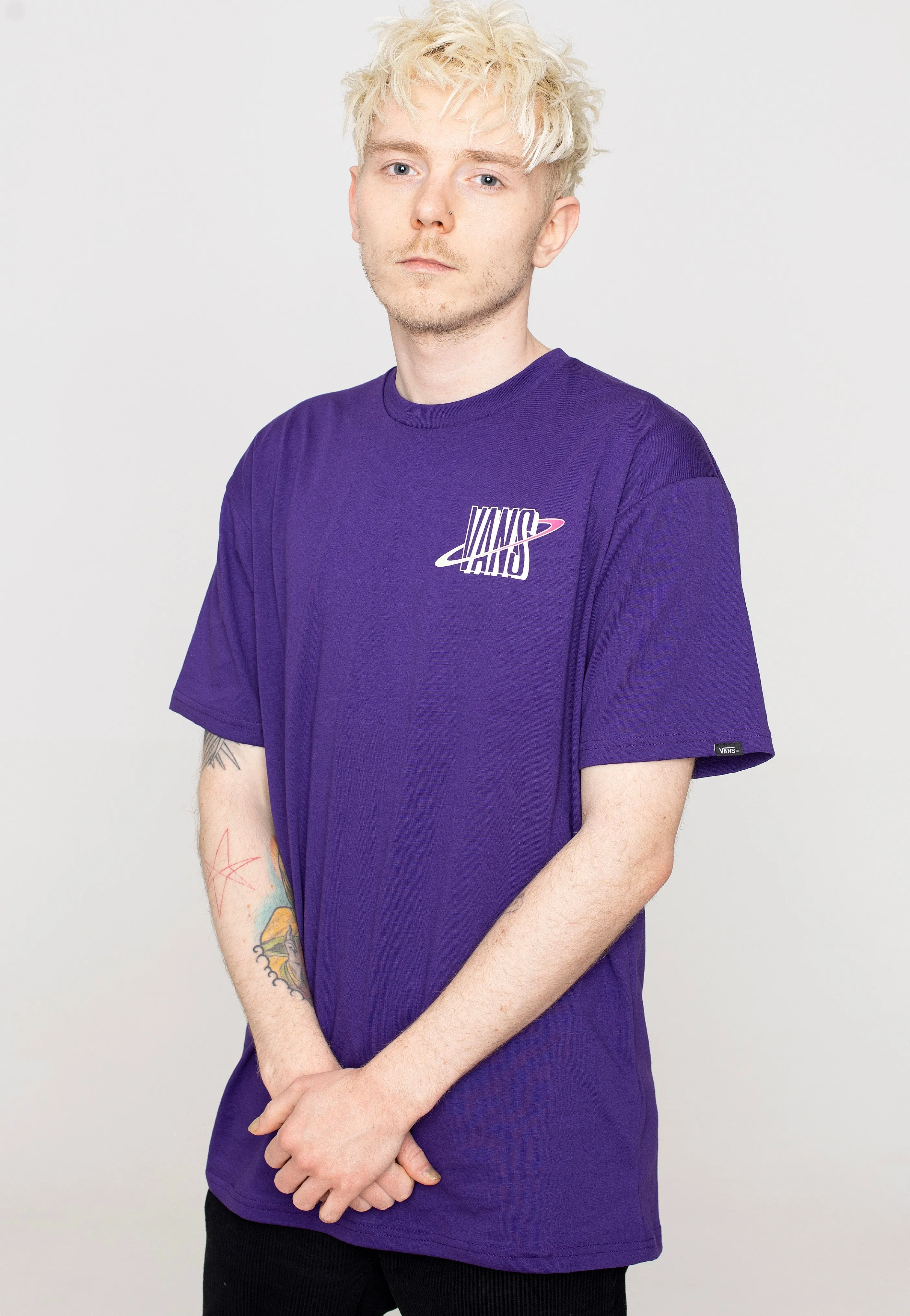 Vans - Ringed Logo Violet Indigo - T-Shirt Clean - lines - sleek