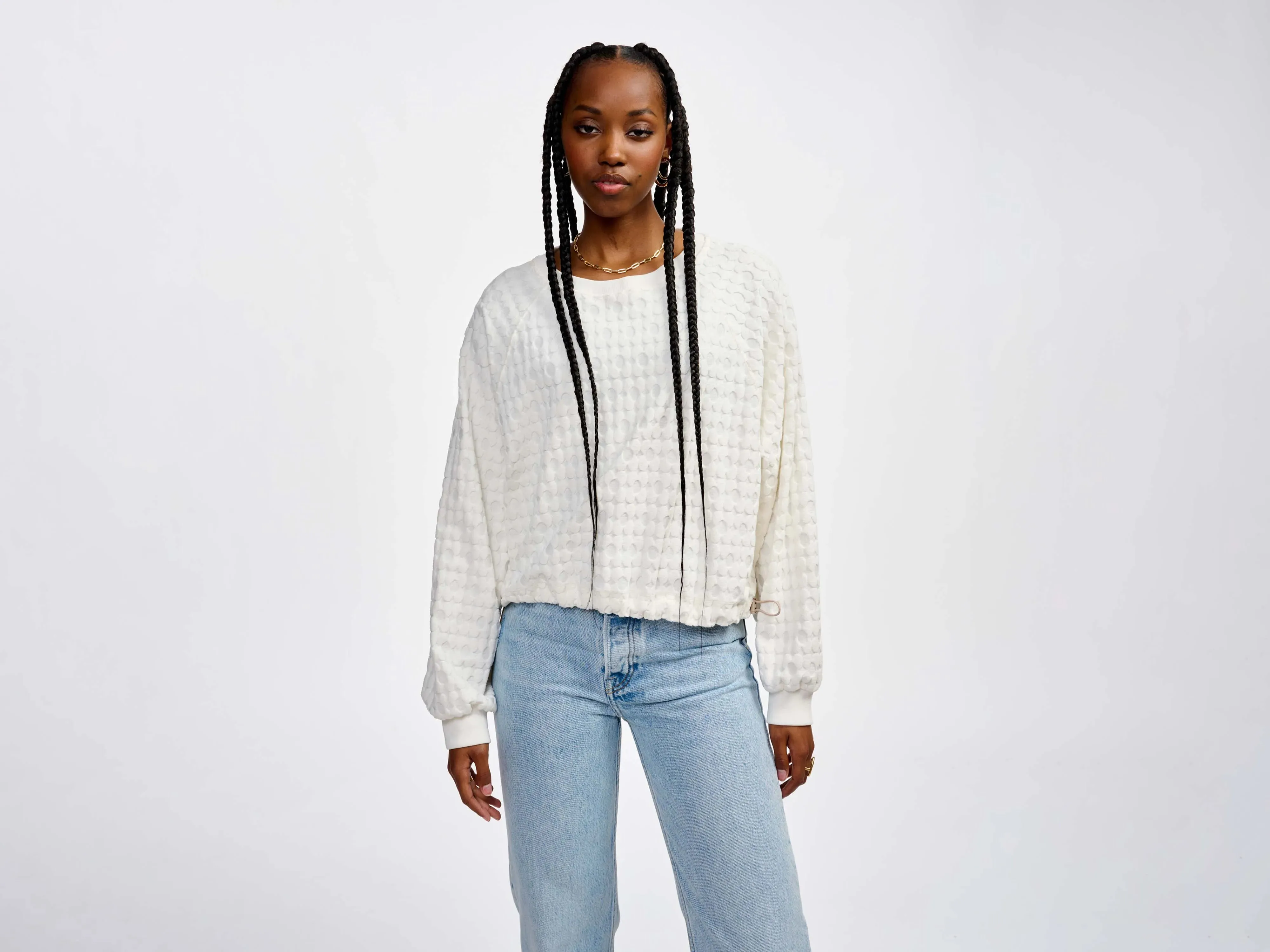 vatti sweatshirt (241 / W / NATURAL) product tweed warmth