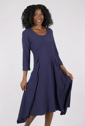 Statement-Buttons Emily Dress, Navy