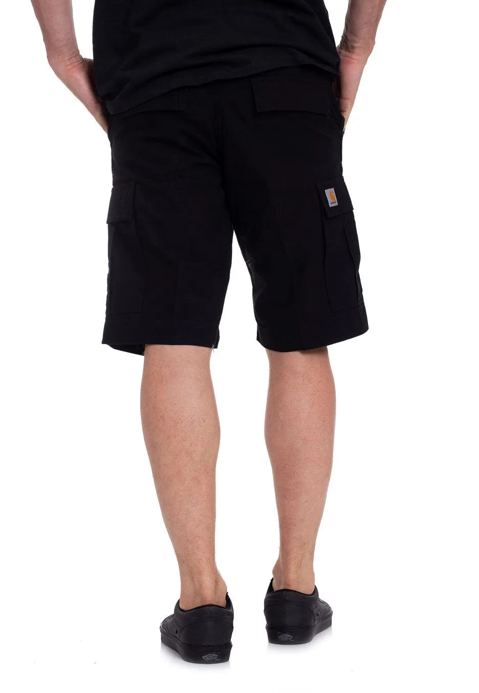 Velvet shorts Carhartt WIP - Regular Cargo Columbia Black Rinsed - Shorts