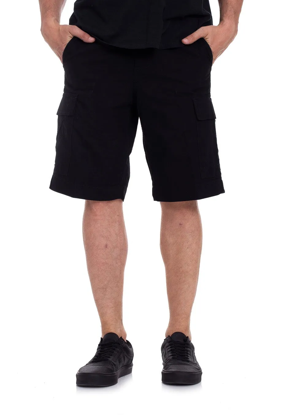 Carhartt WIP - Regular Cargo Columbia Black Rinsed - Shorts present for him Lounge Fit