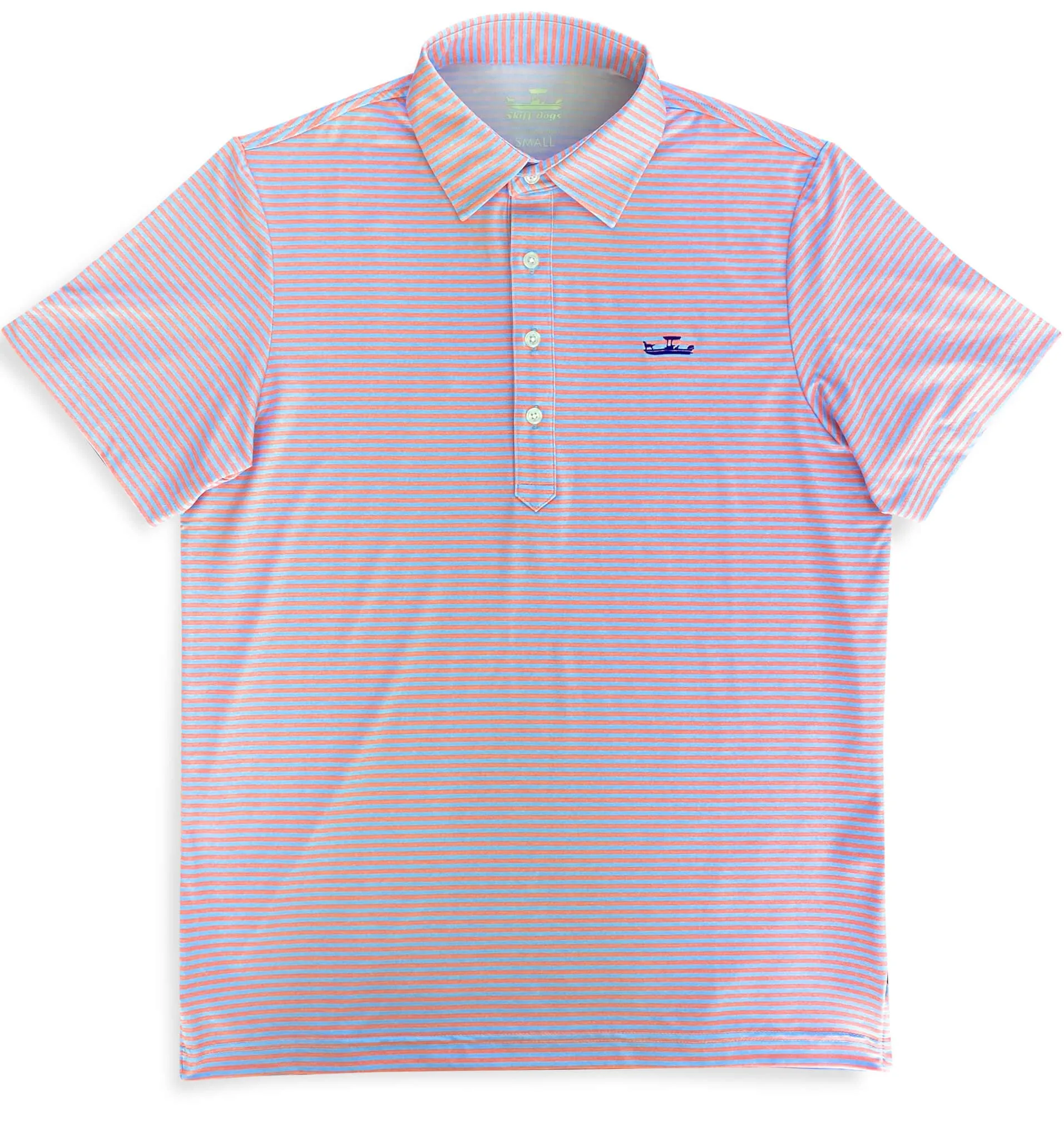 Ventilated Design Skiff Dogs: Slack Tide Polo - Coral/Light Blue