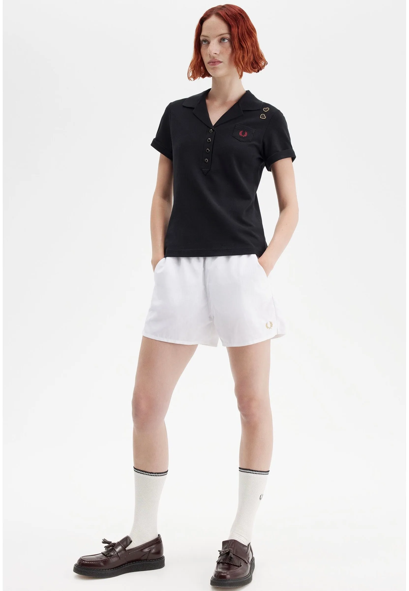Versatile Chic Fit Fred Perry x Amy Winehouse - Pocket Detail Black - Polo
