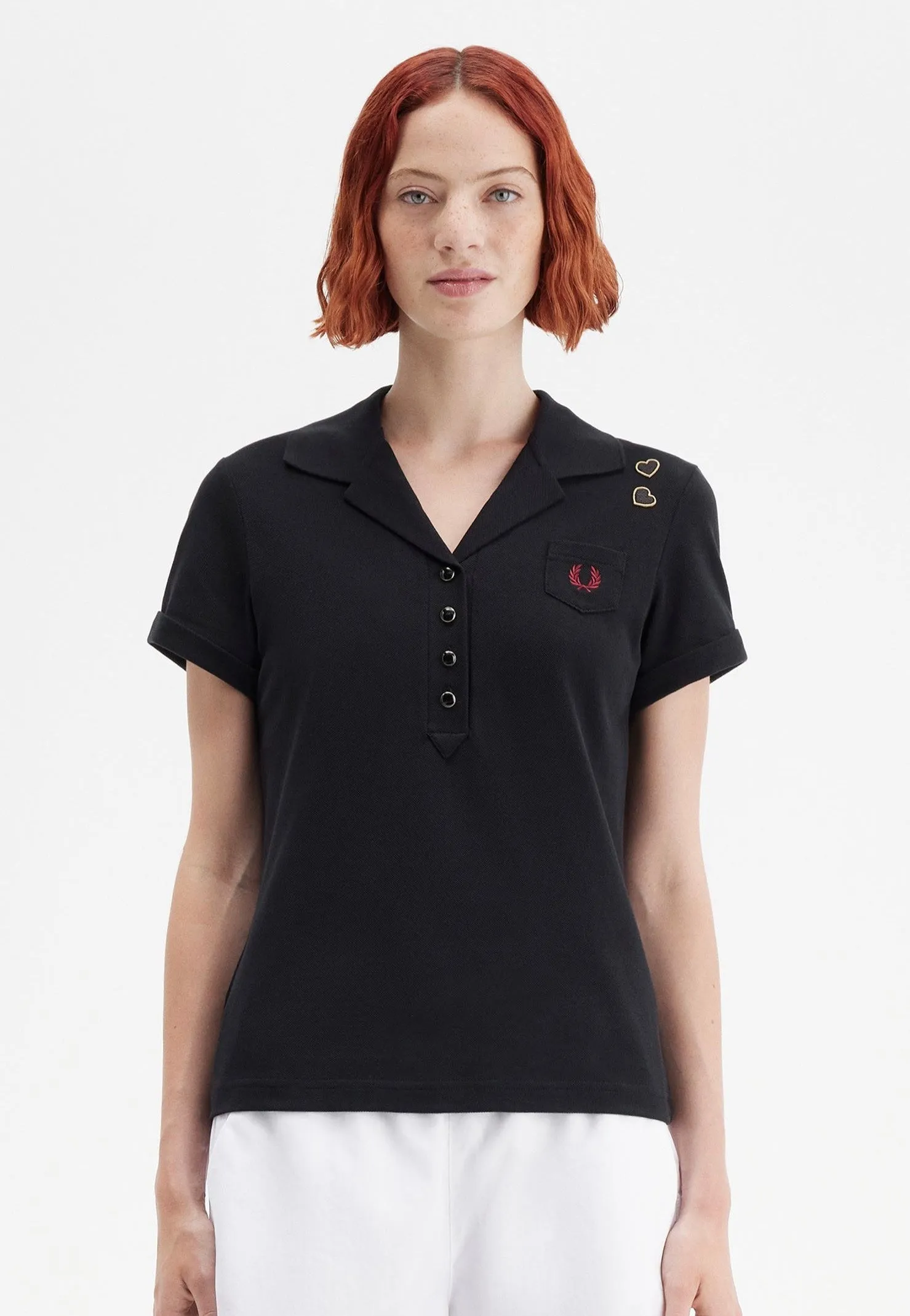 Versatile Chic Fit Fred Perry x Amy Winehouse - Pocket Detail Black - Polo