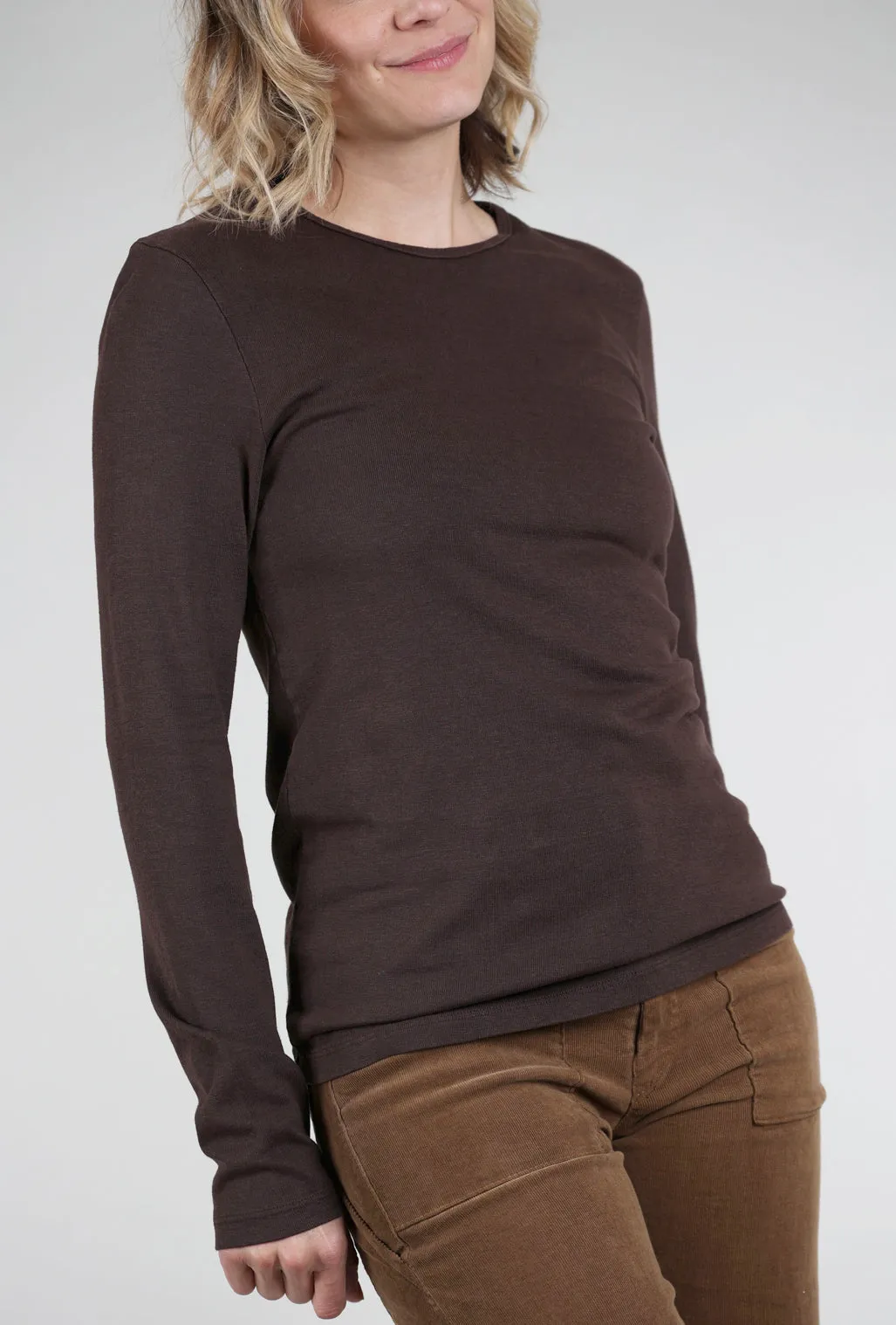 Versatile Cut Hemp Crew, Brown Out