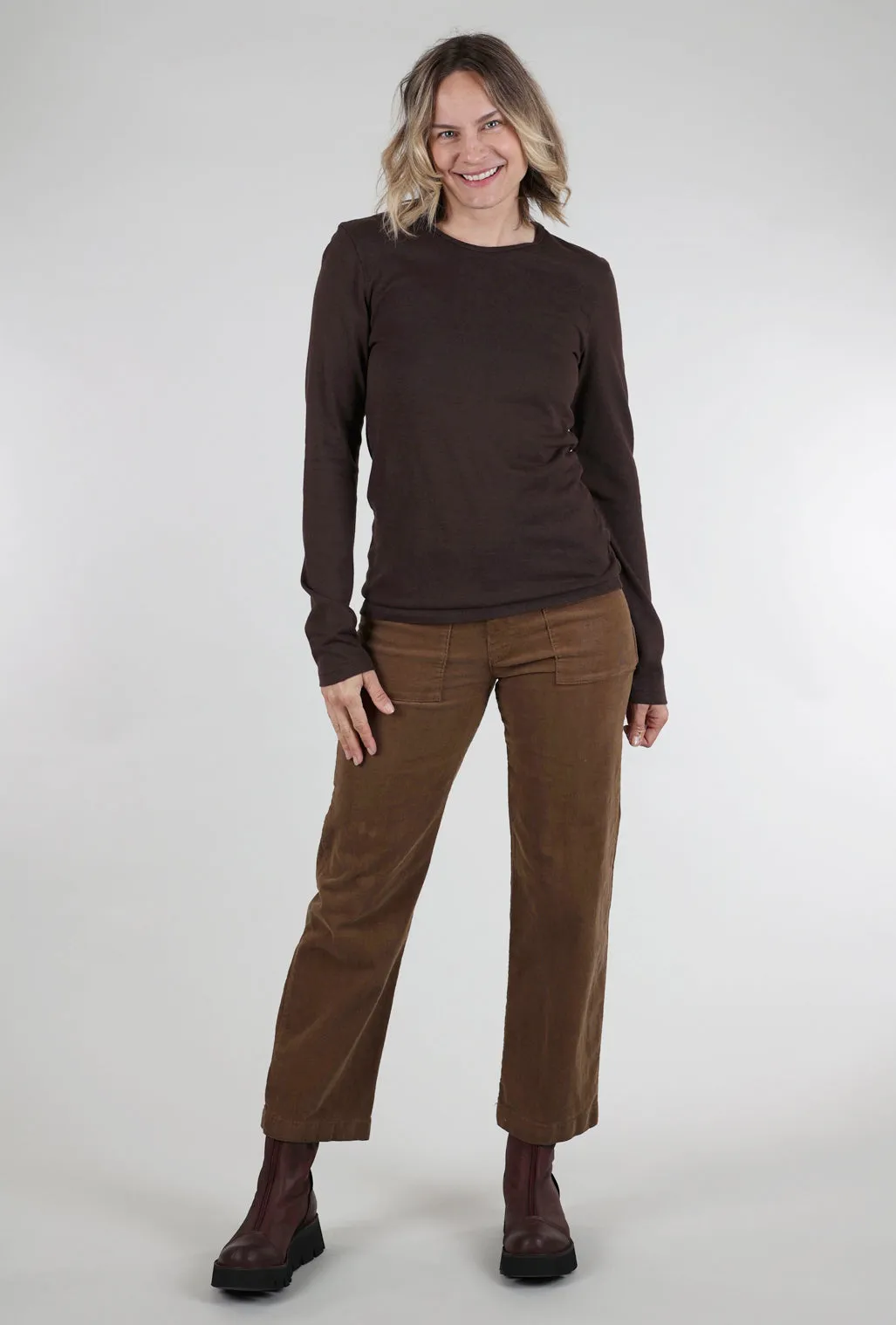 Versatile Cut Hemp Crew, Brown Out