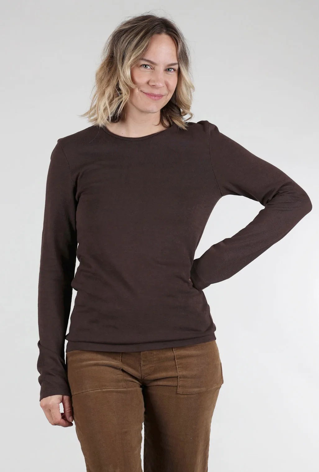 Informal charm Hemp Crew, Brown Out