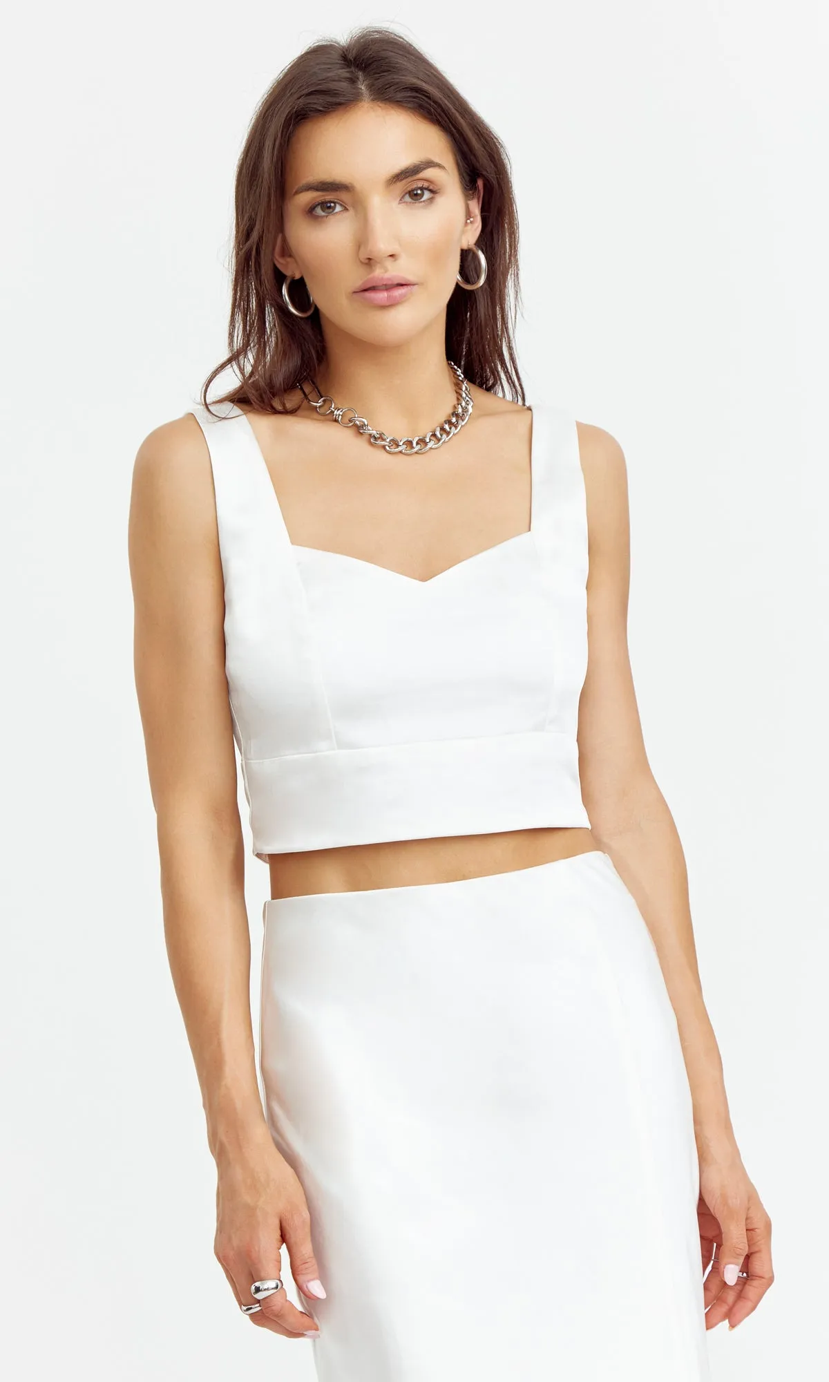 Versatile Looks Babel Satin Cropped Top