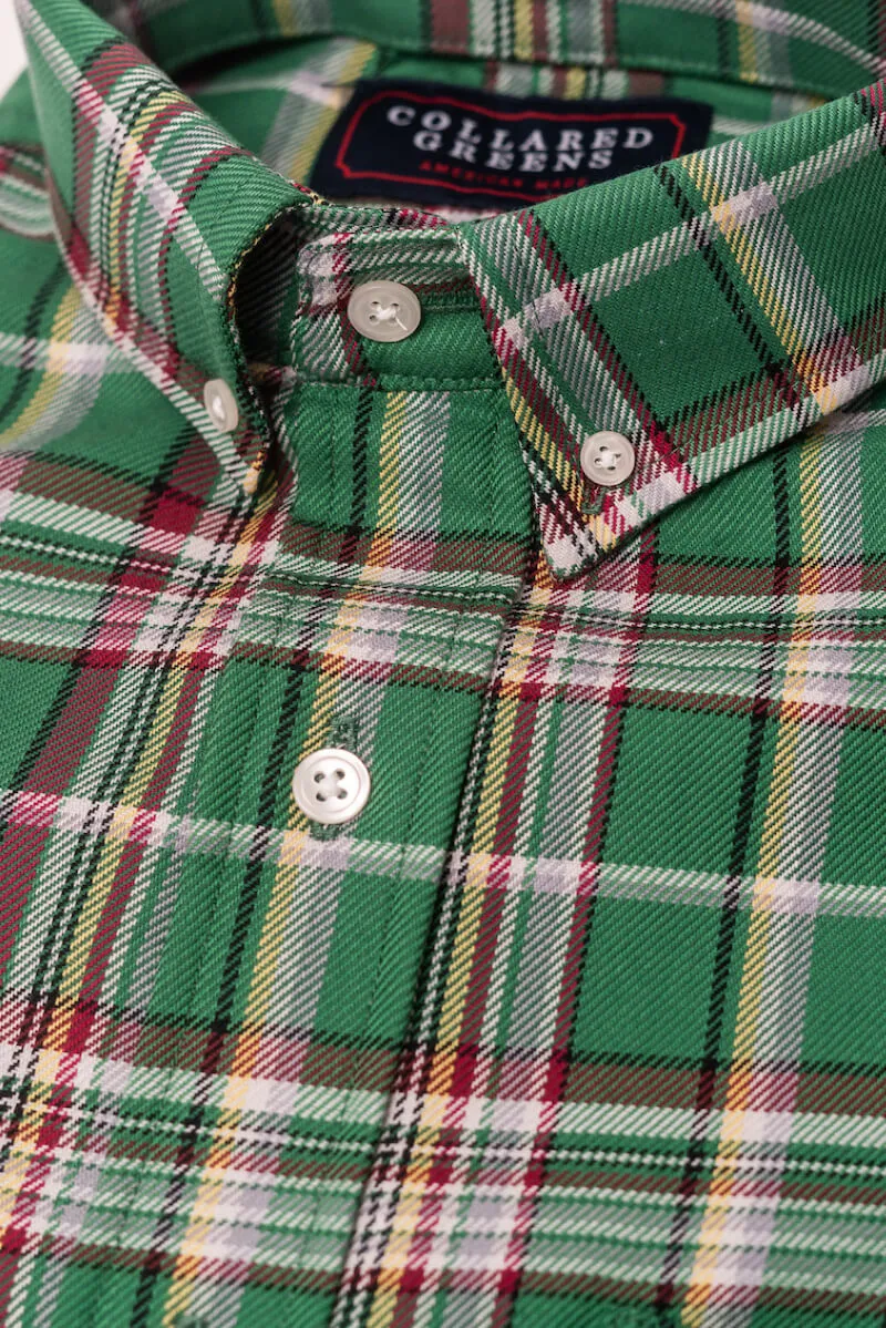 Marion: Brookline Button Down Shirt - Green (S & L) Polished evening outfit