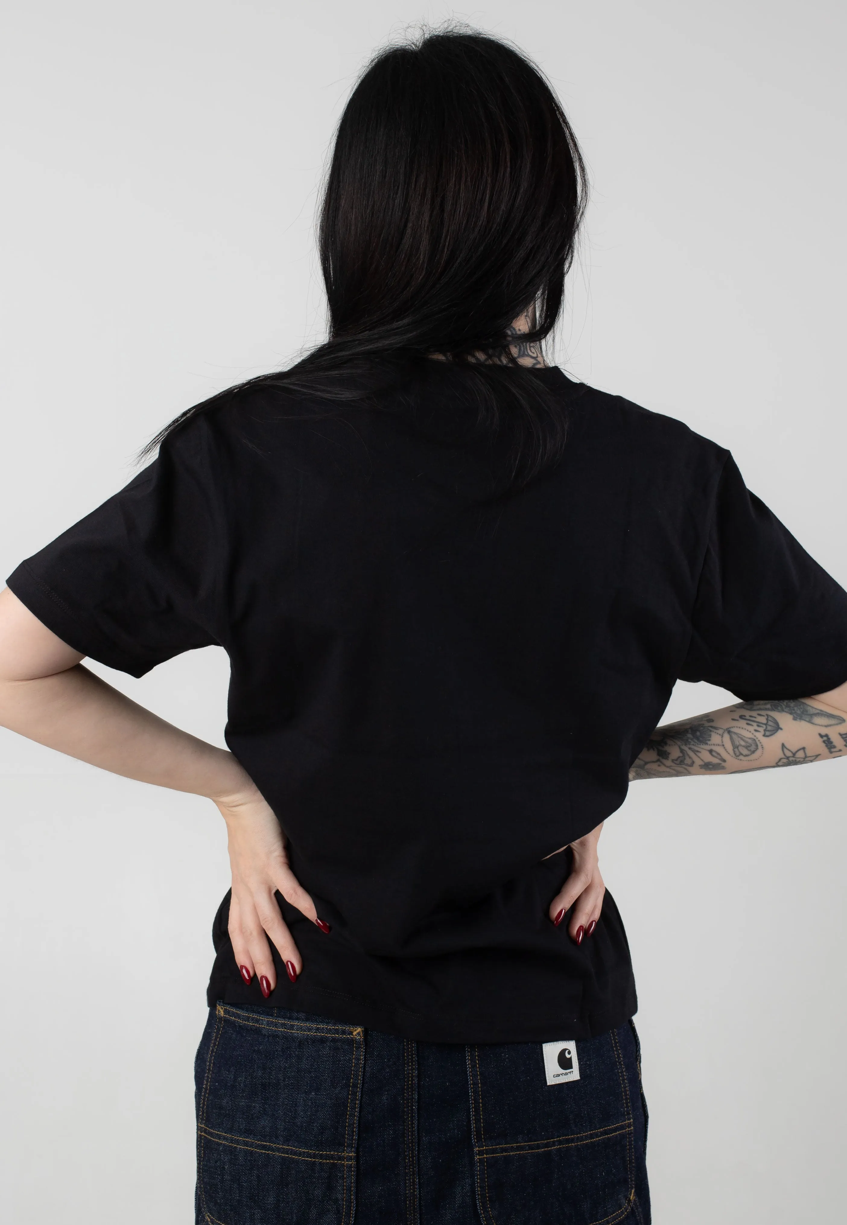 Versatile use Carhartt WIP - W' Script Embroidery Black/White - T-Shirt