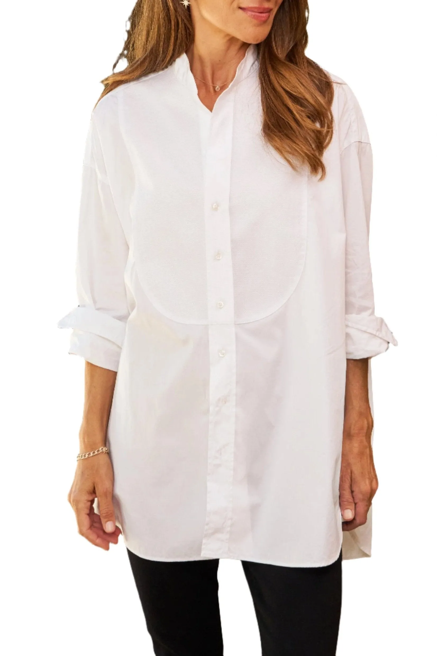 Vibrant spring pants Comfortable walking shoes Victoria Collarless Shirt