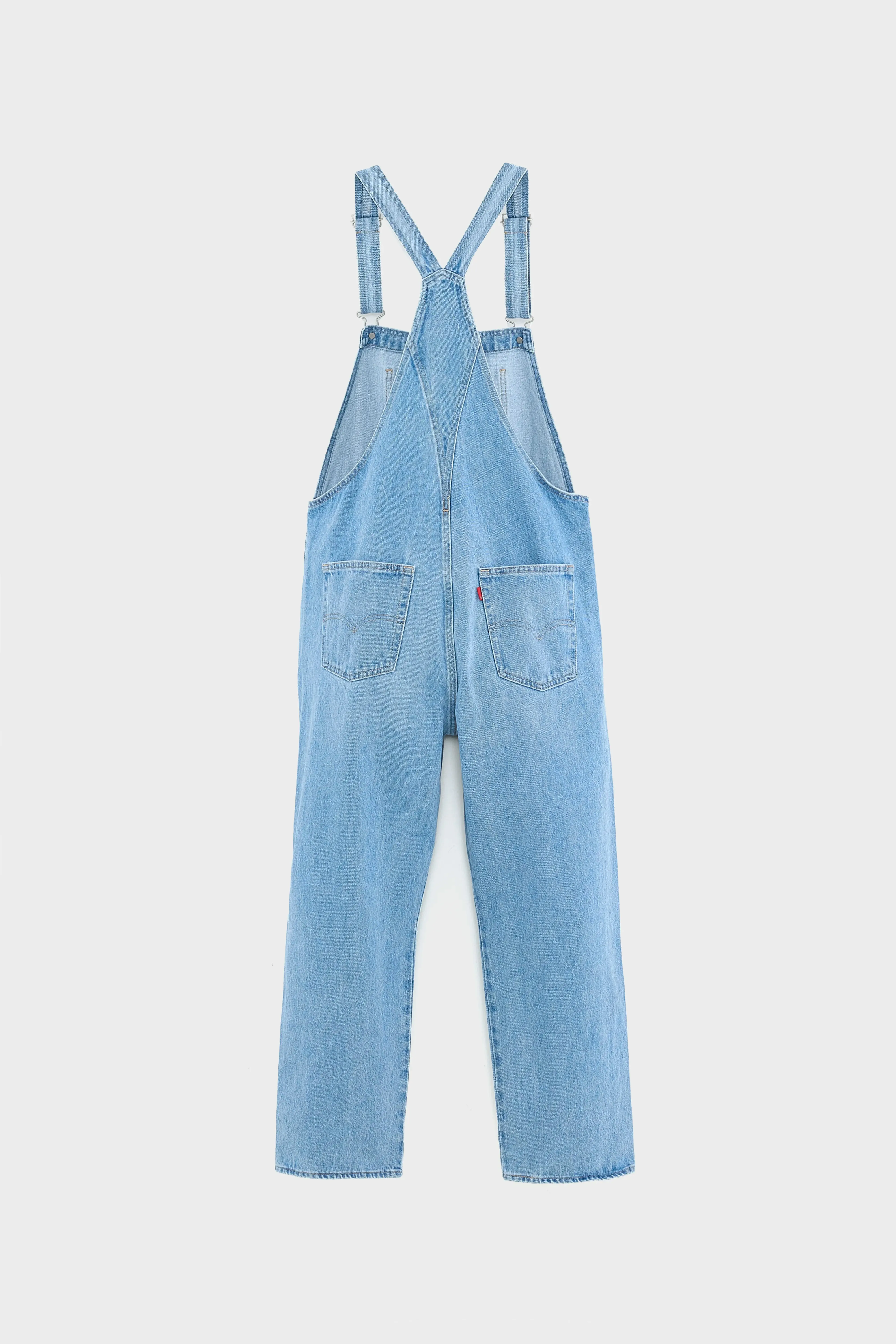 Vintage Denim Overalls  (251 / W / LT STONE WASH) Bow Accent