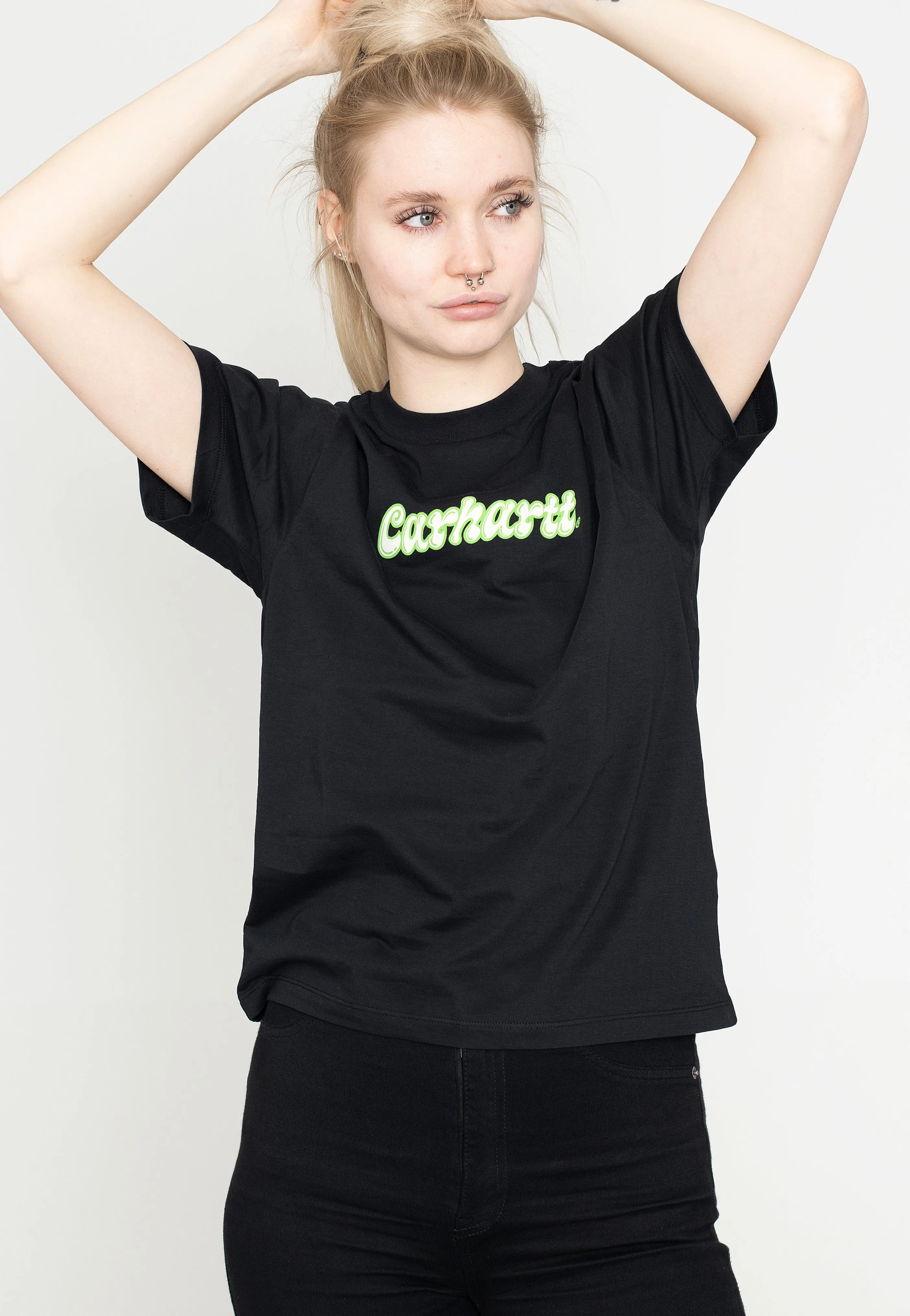 Vintage Graphic Carhartt WIP - W' Liquid Script Black - T-Shirt