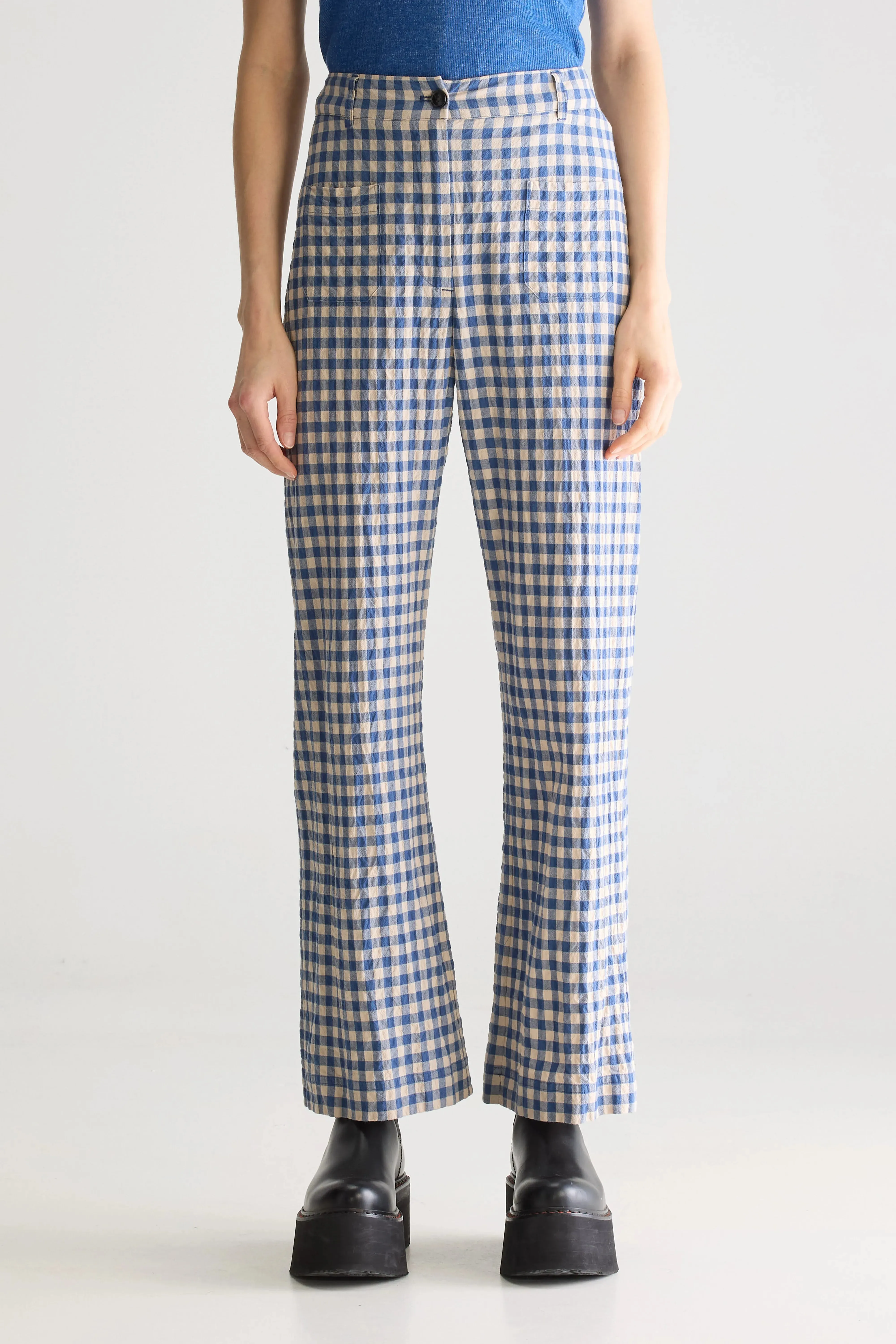 Vivia wide trousers (251 / W / CHECK B) Stylish Fit