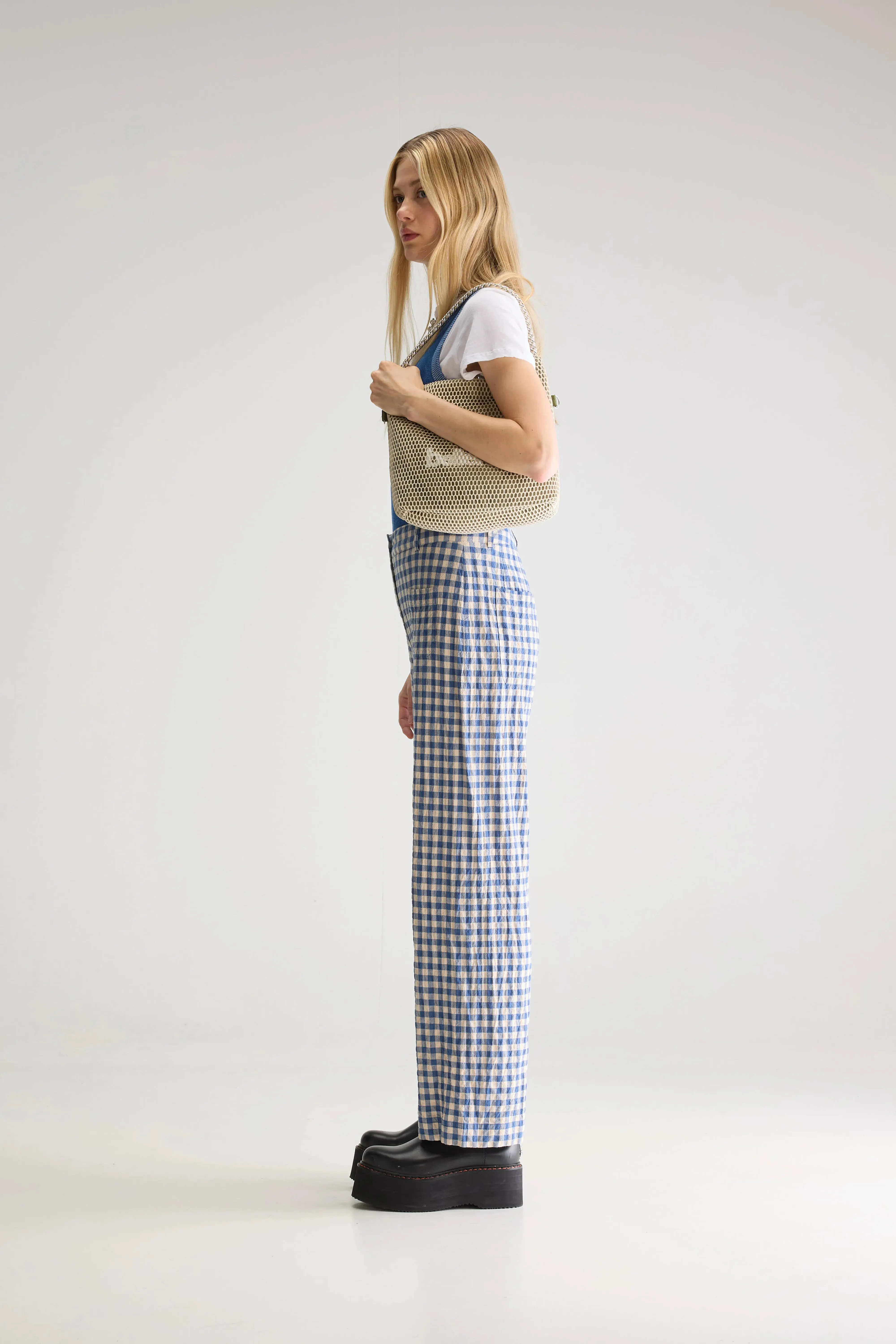 Vivia wide trousers (251 / W / CHECK B) Stylish Fit
