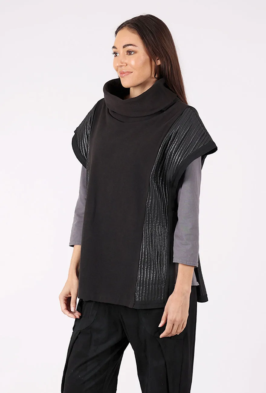 Vivian Vest, Black Classic Knit
