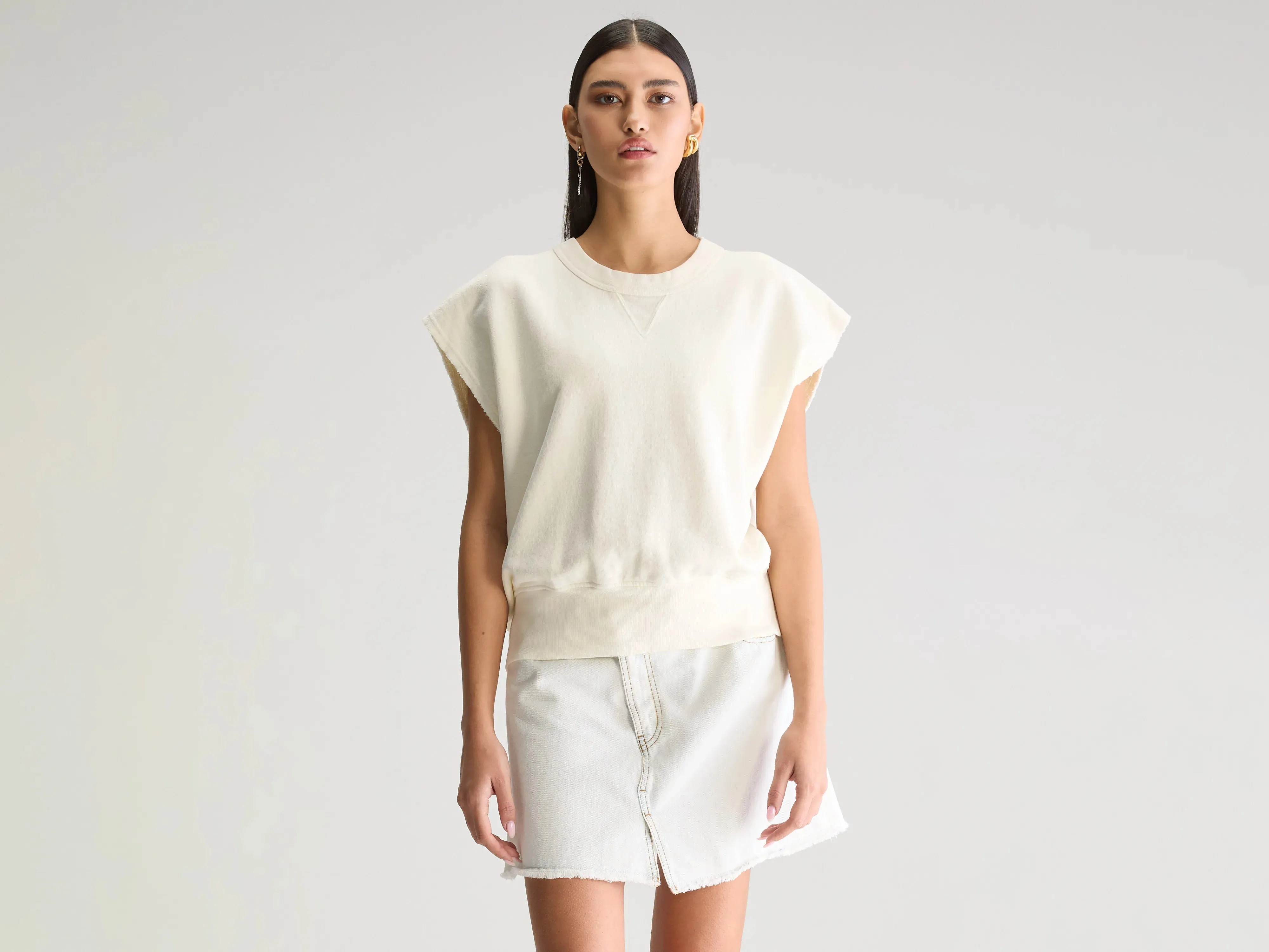 Earth Tones product sustainable future Vytom sleeveless sweatshirt (251 / W / WHISPER)