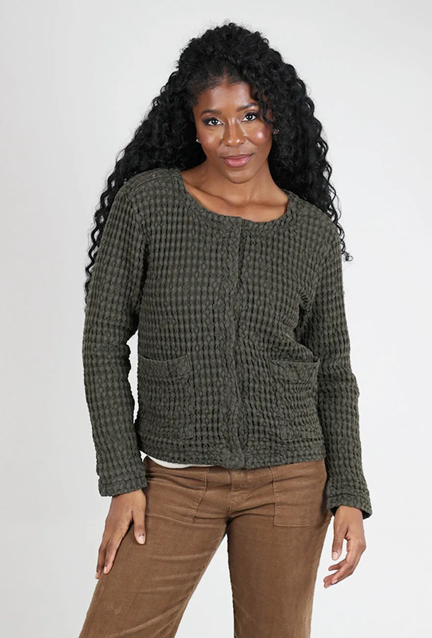 students Waffle Boxy Jacket Everglade, Everglade