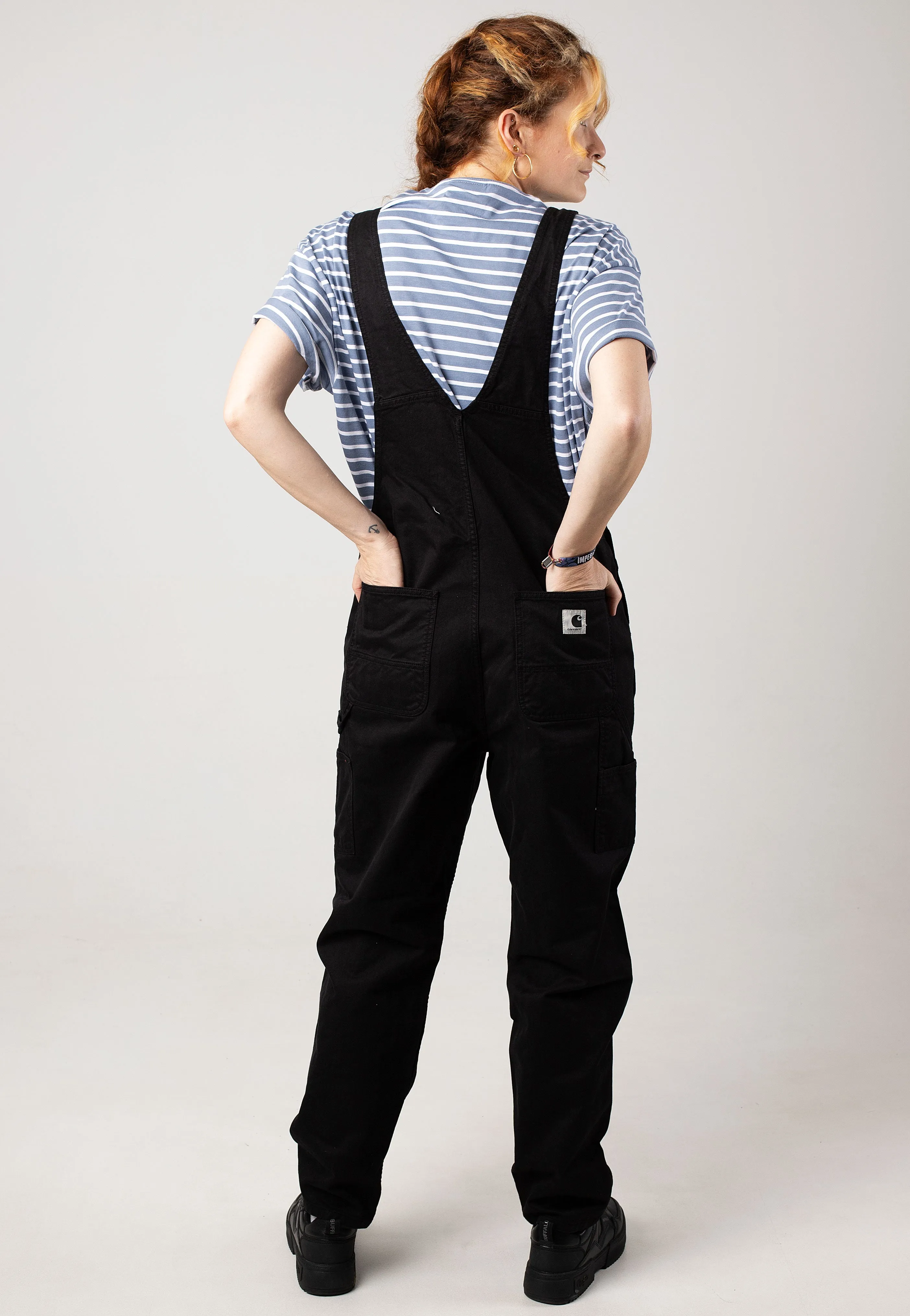 Warm Fabric Carhartt WIP - W' Norris Bib Garment Dyed Black - Dungarees