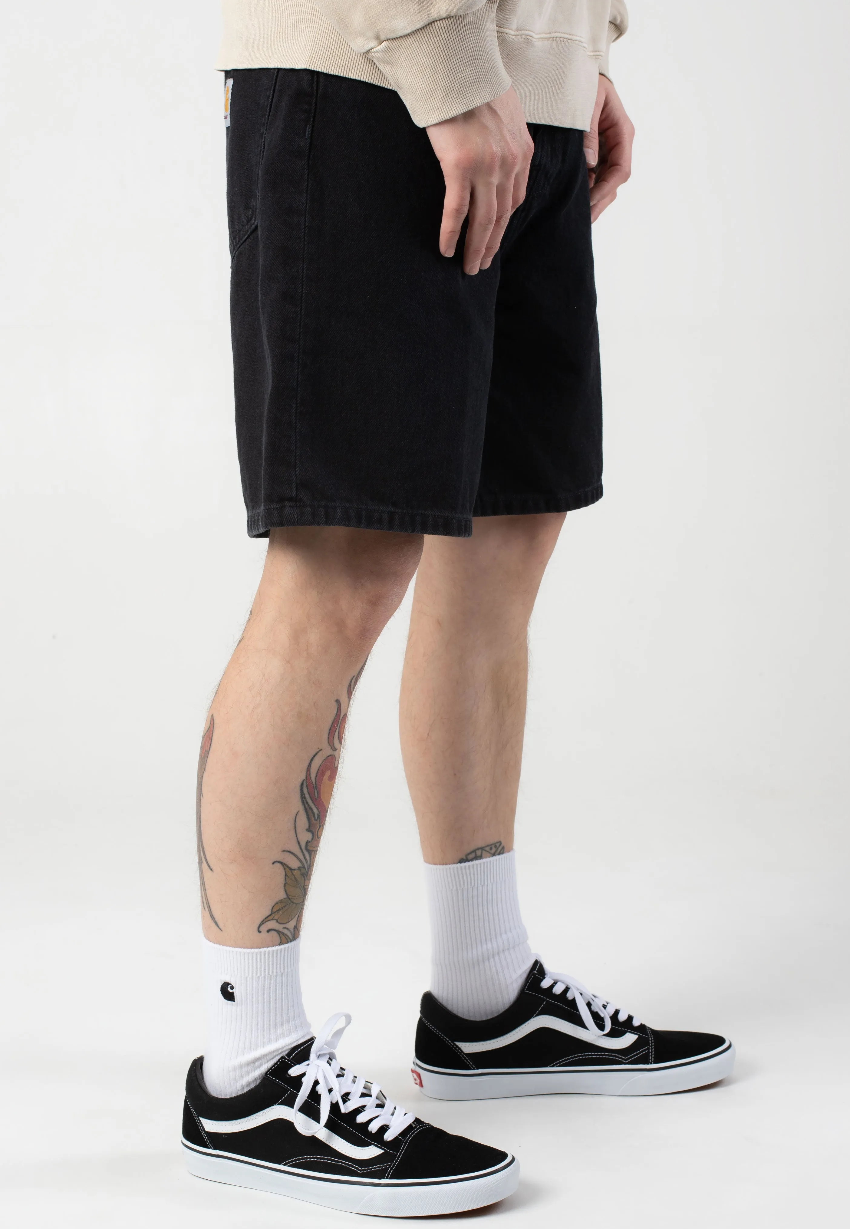 Warm Weather Ready Carhartt WIP - Nolan Stone Washed Black - Shorts