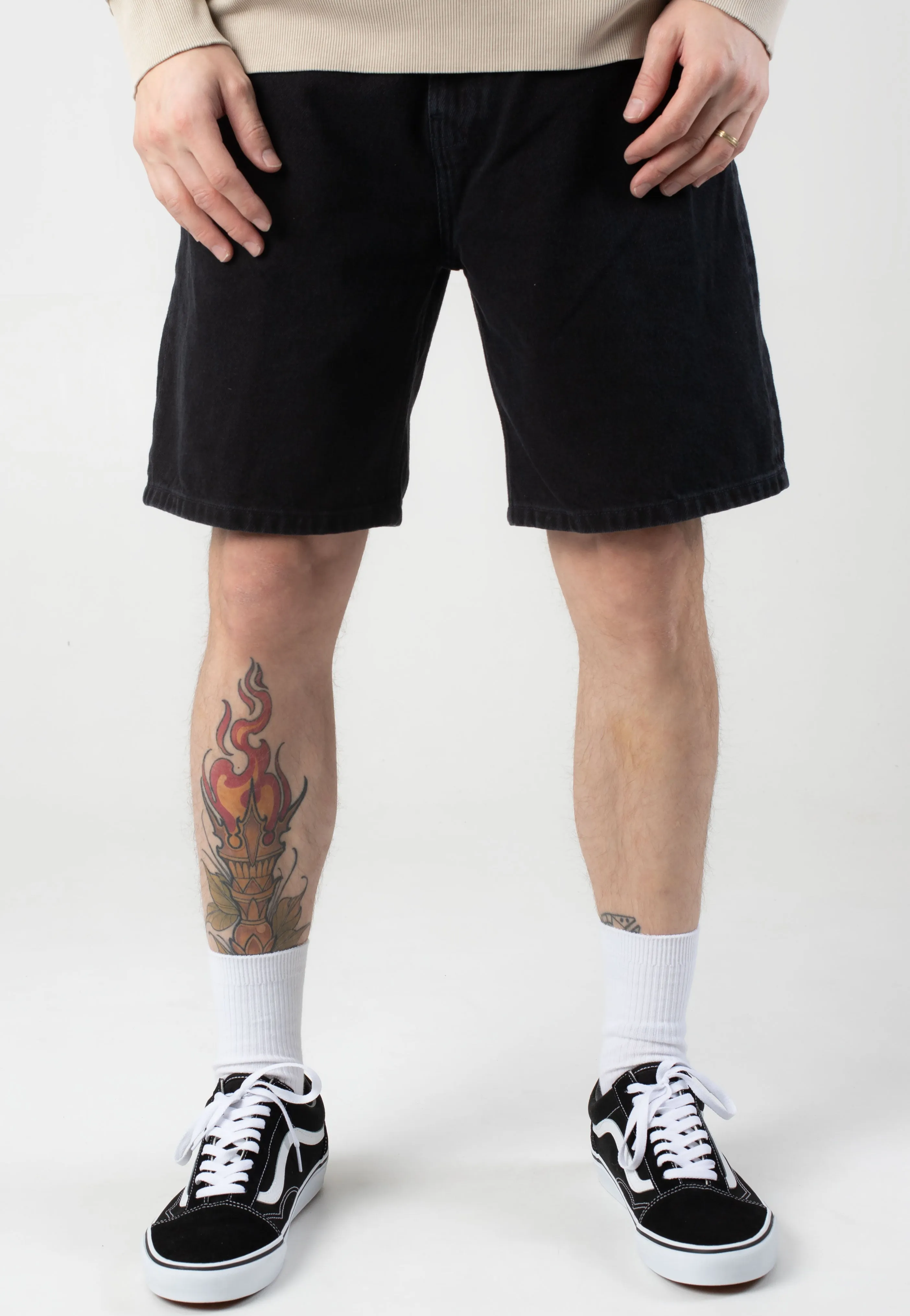 Warm Weather Ready Carhartt WIP - Nolan Stone Washed Black - Shorts