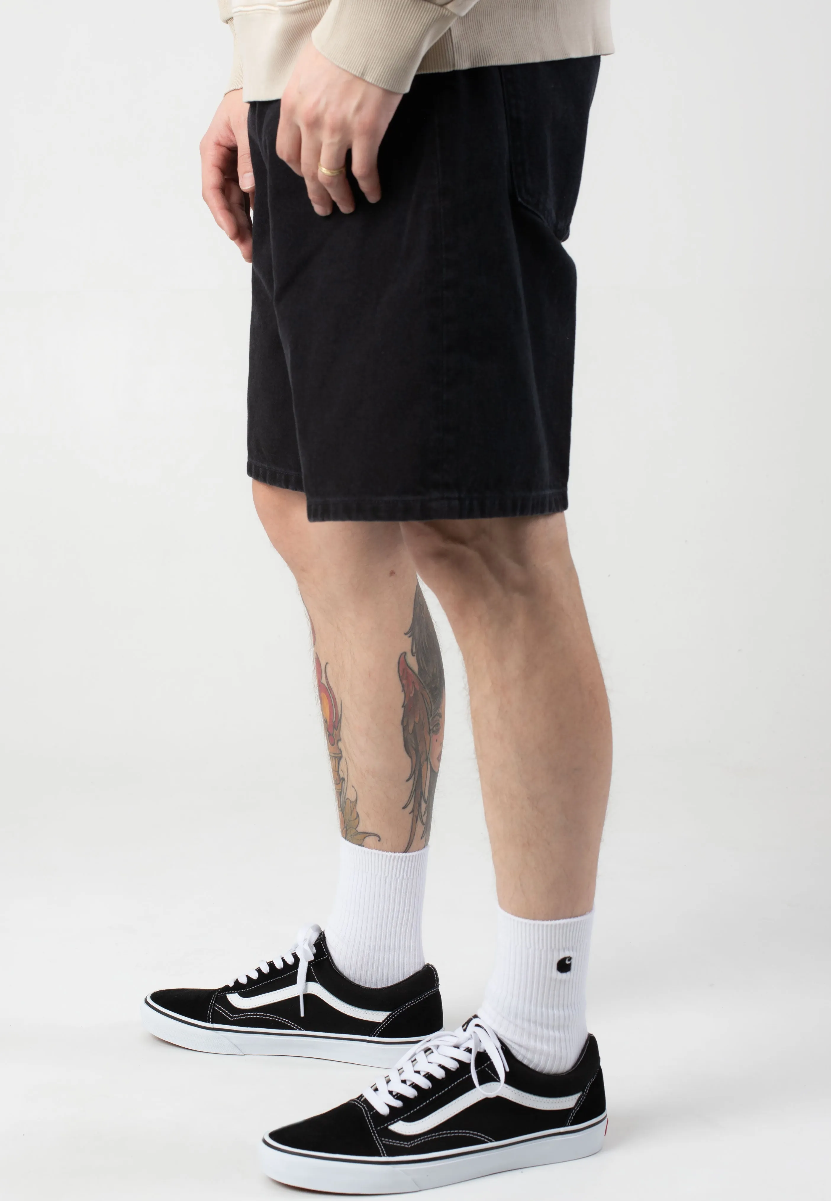 Warm Weather Ready Carhartt WIP - Nolan Stone Washed Black - Shorts