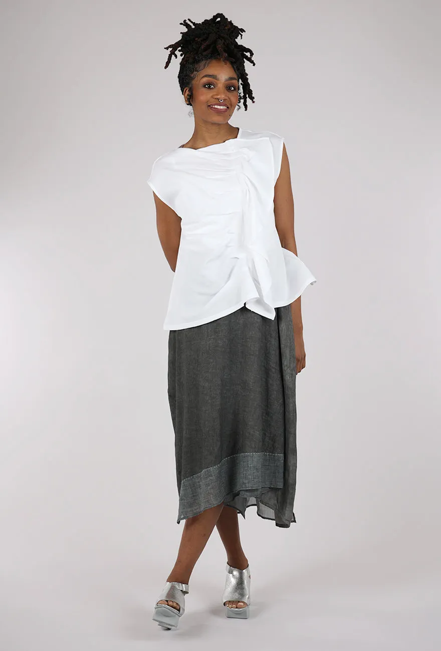 warm weather Ruffle Layer Tank, White